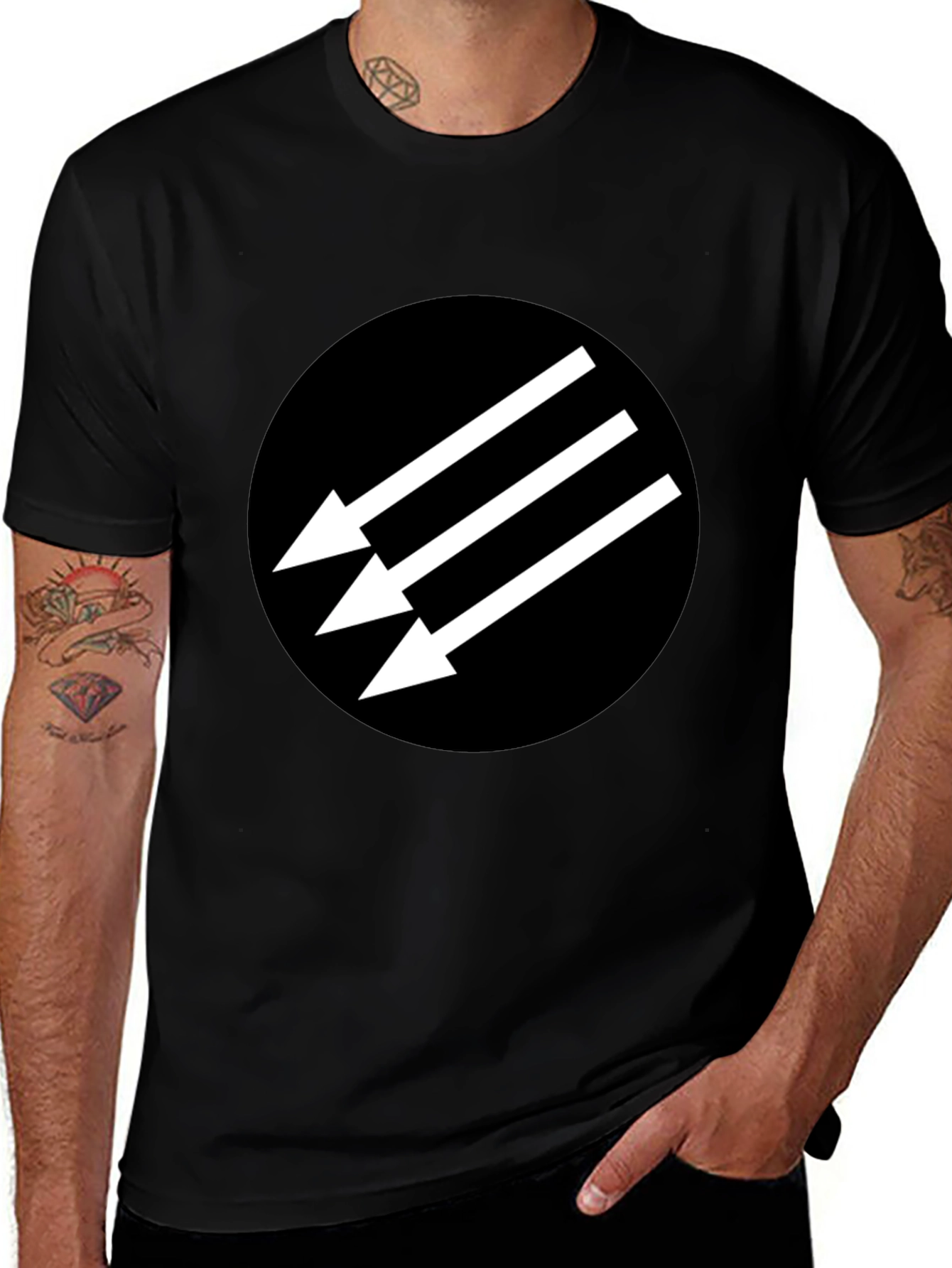 Anti-Fascist Arrow T-Shirt - Black