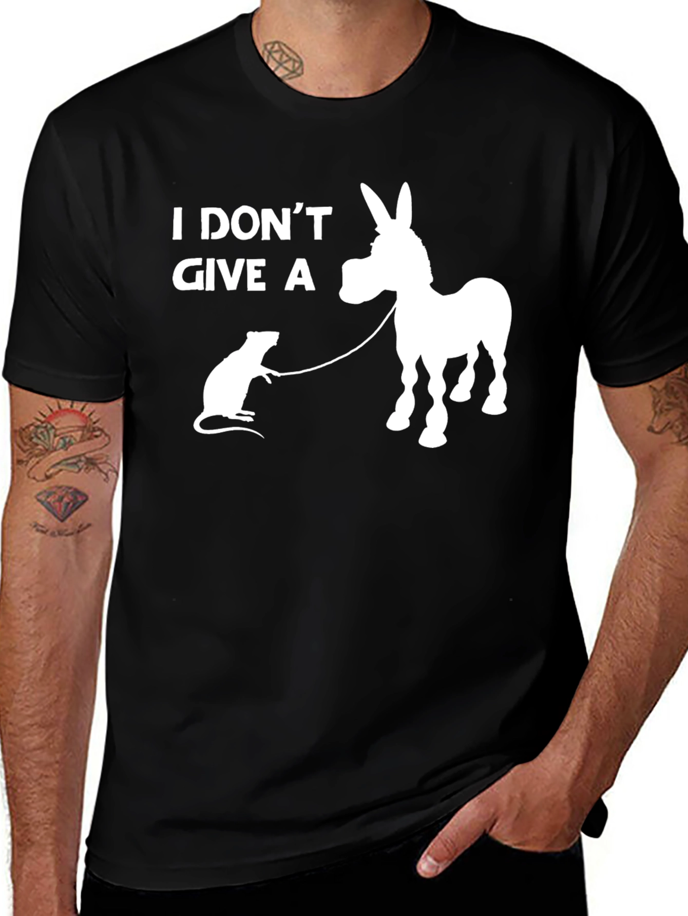 Variant 7 of I Don't Give A Rat's Donkey T-Shirt