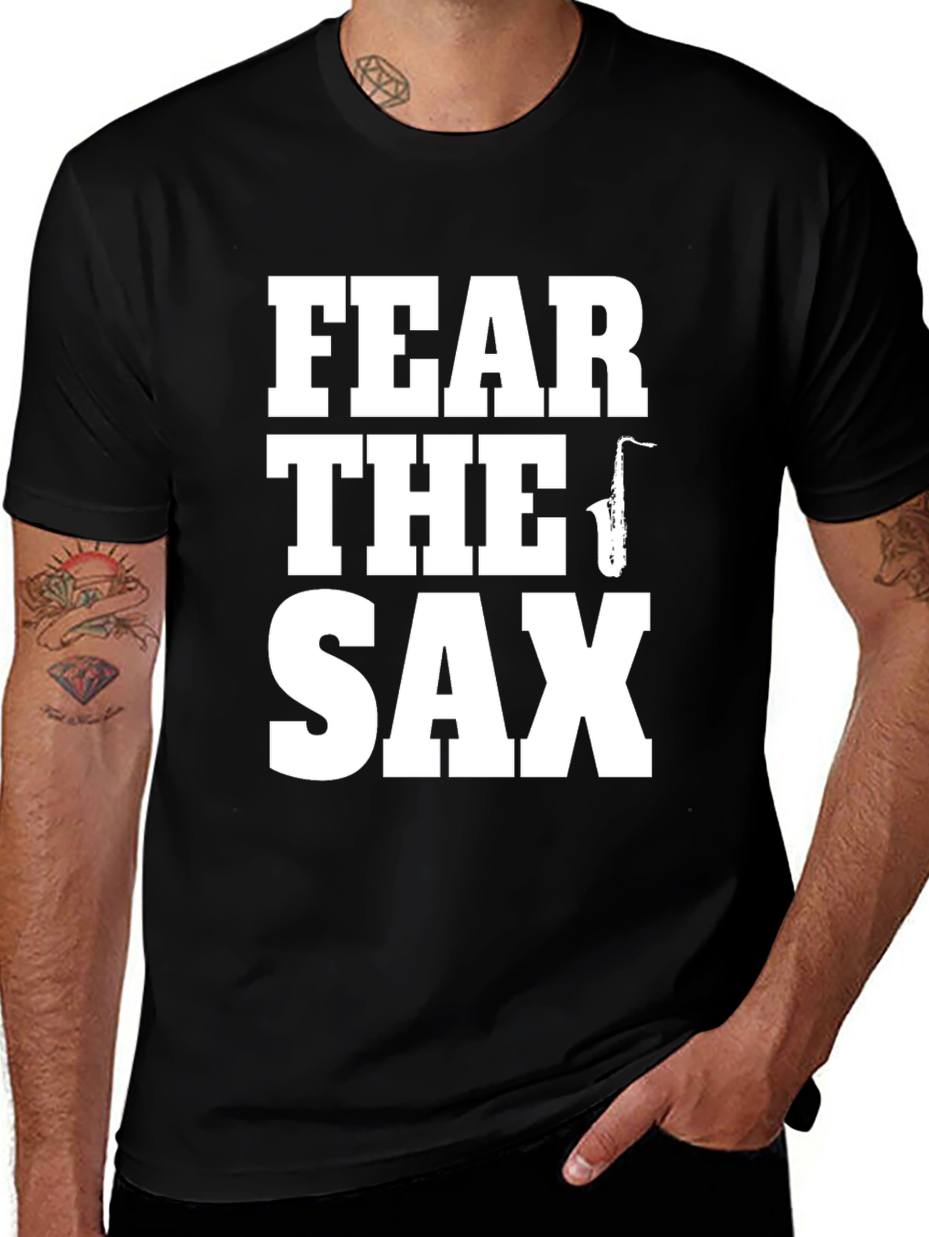 Variant 5 of Fear The Sax T-Shirt - Musician Apparel