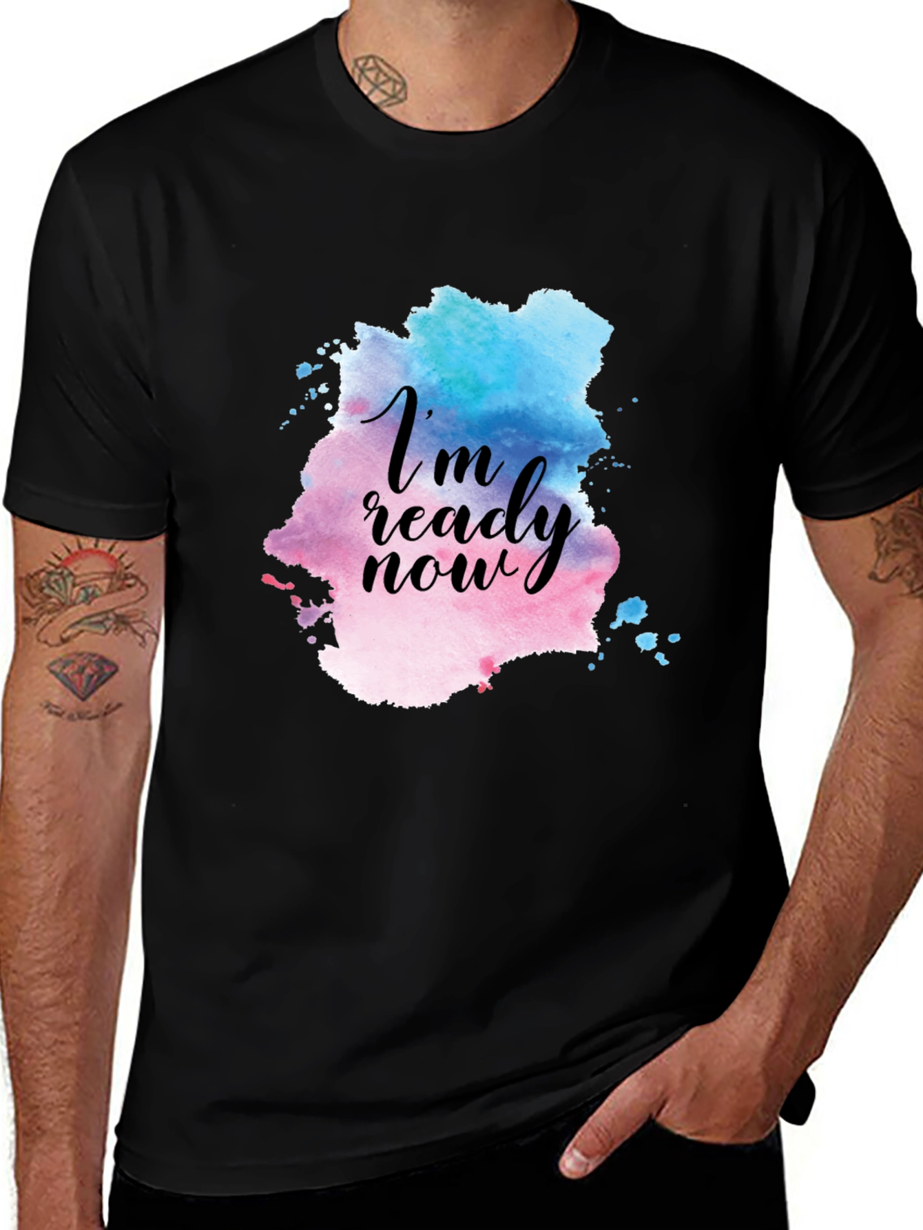 Variant 17 of I'm Ready Now Watercolor Graphic Tee