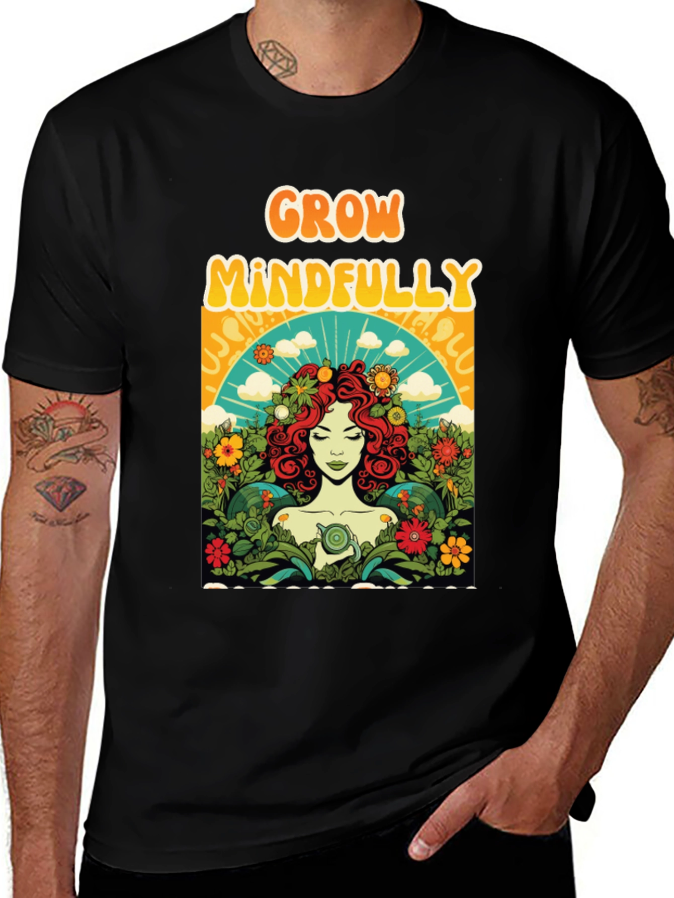 Variant 10 of Grow Mindfully Graphic T-Shirt