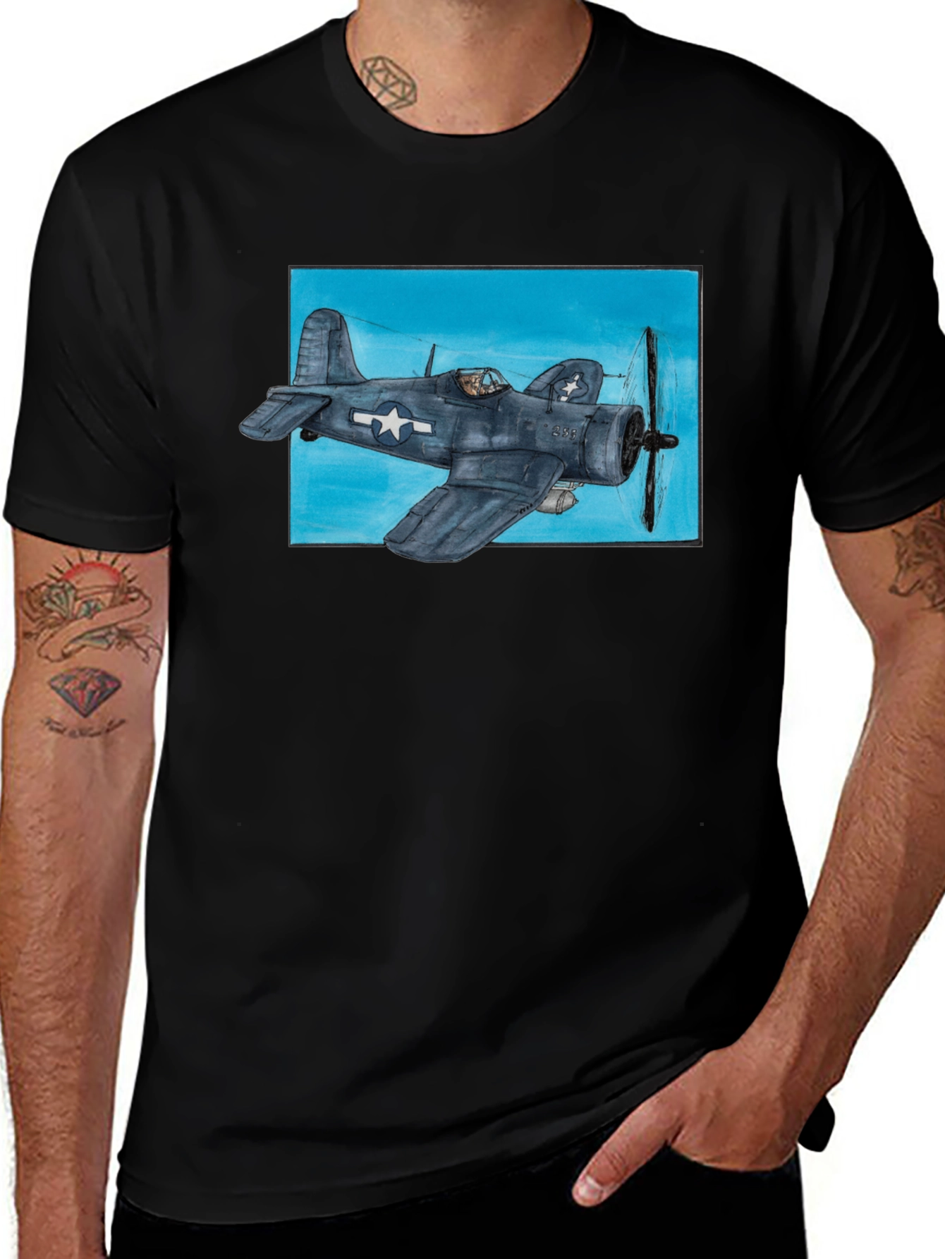 Vintage Corsair Airplane Graphic Tee