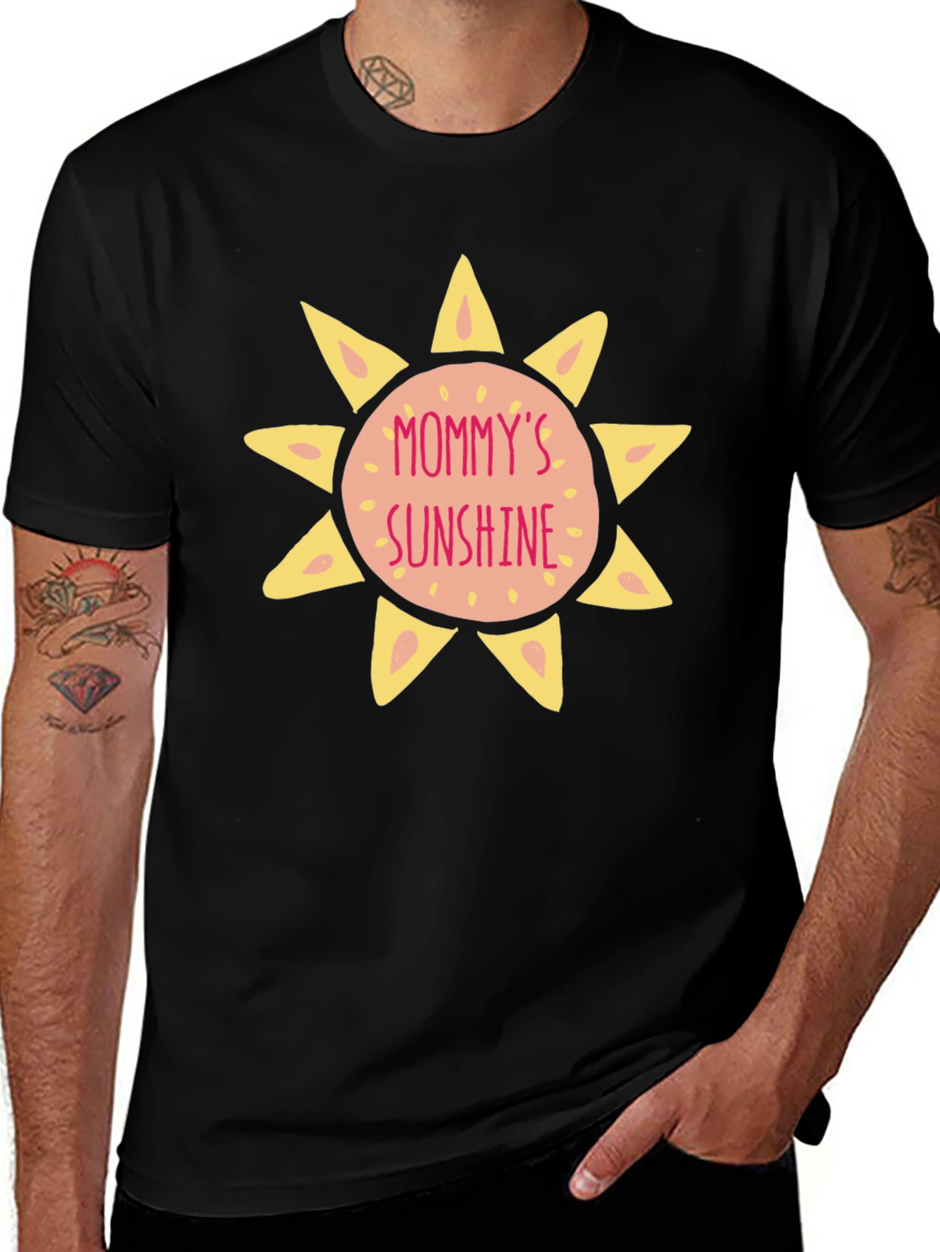 Variant 15 of Mommy's Sunshine Graphic Tee - Black