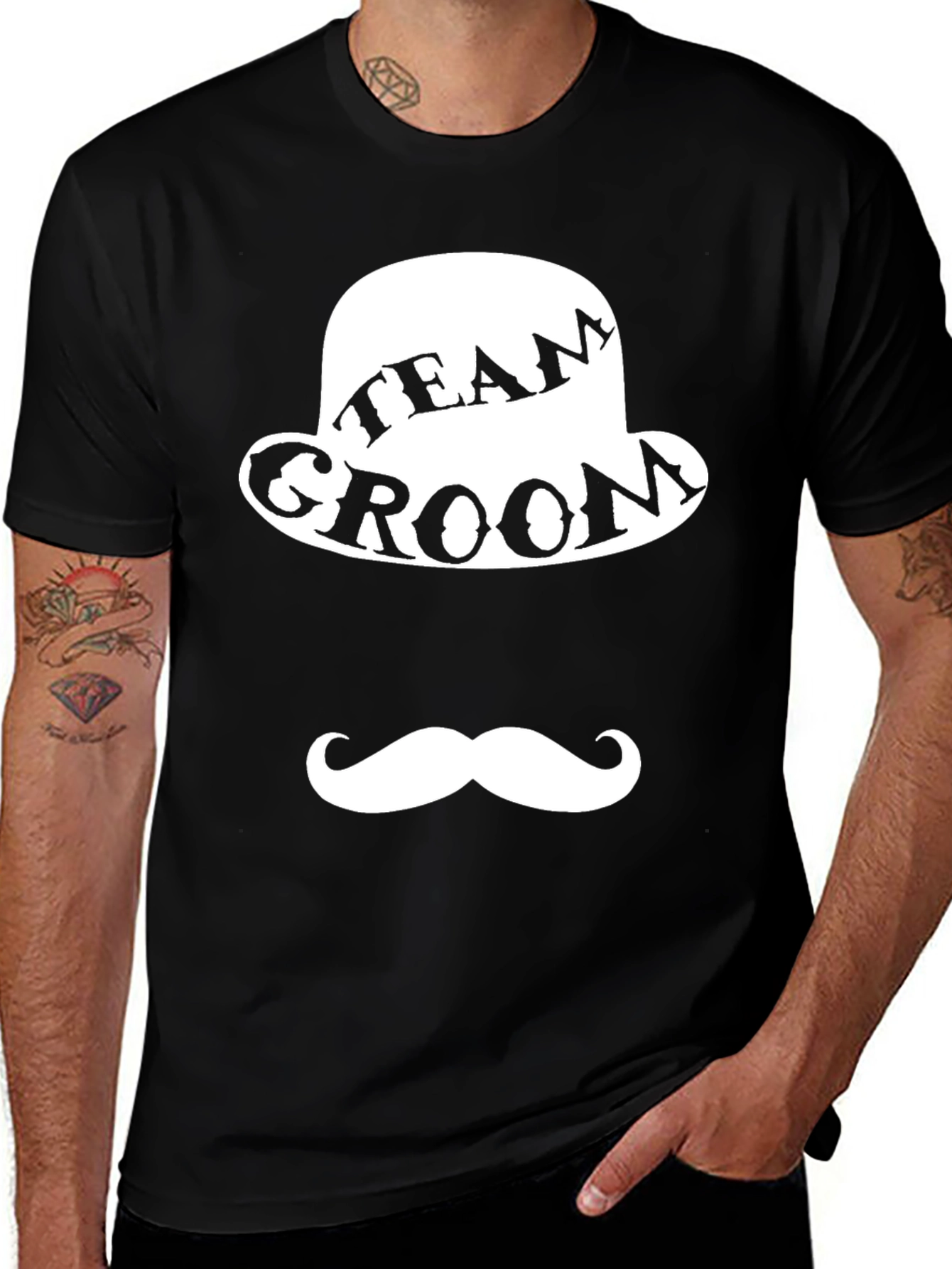 Team Groom Black T-Shirt - Fun Bachelor Party Tee