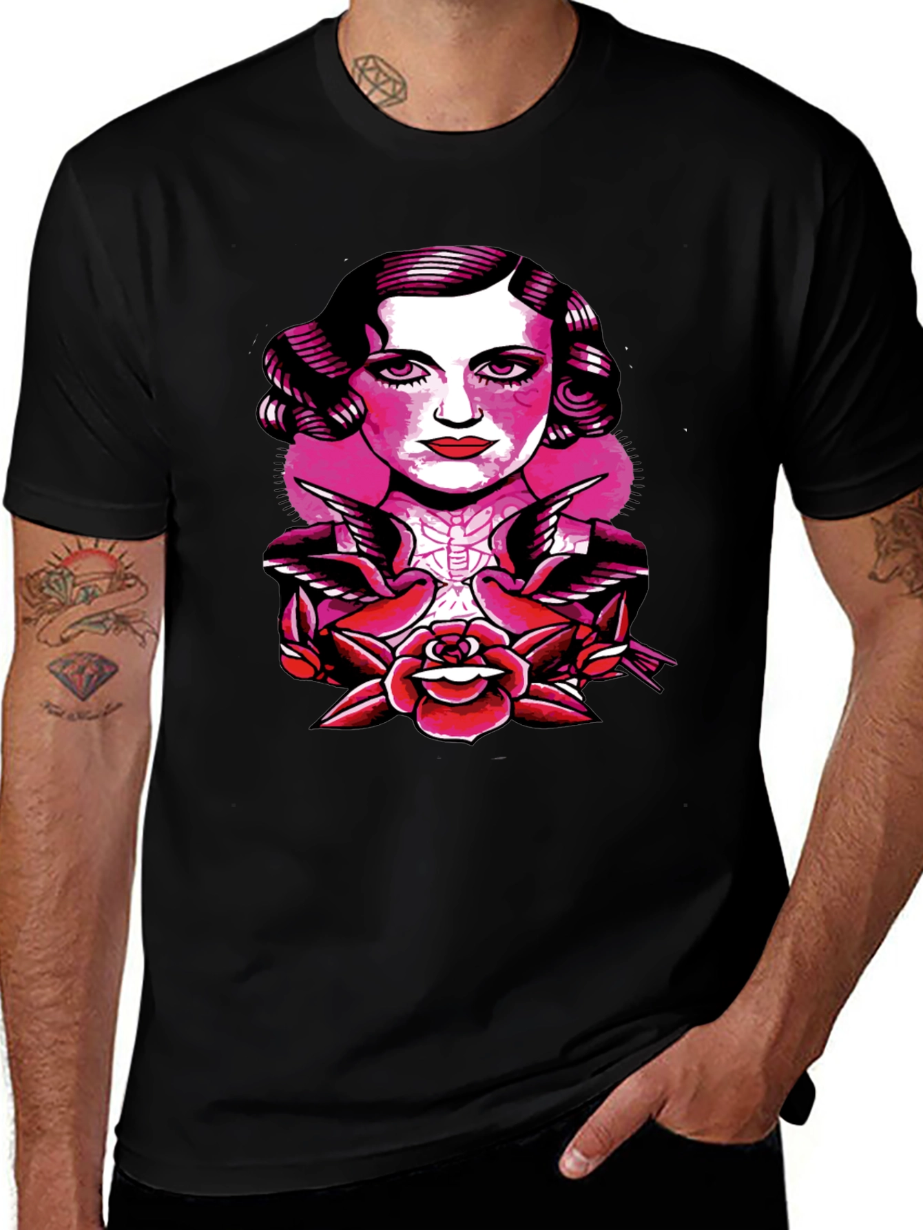 Variant 13 of Vintage Tattoo Style Graphic T-Shirt