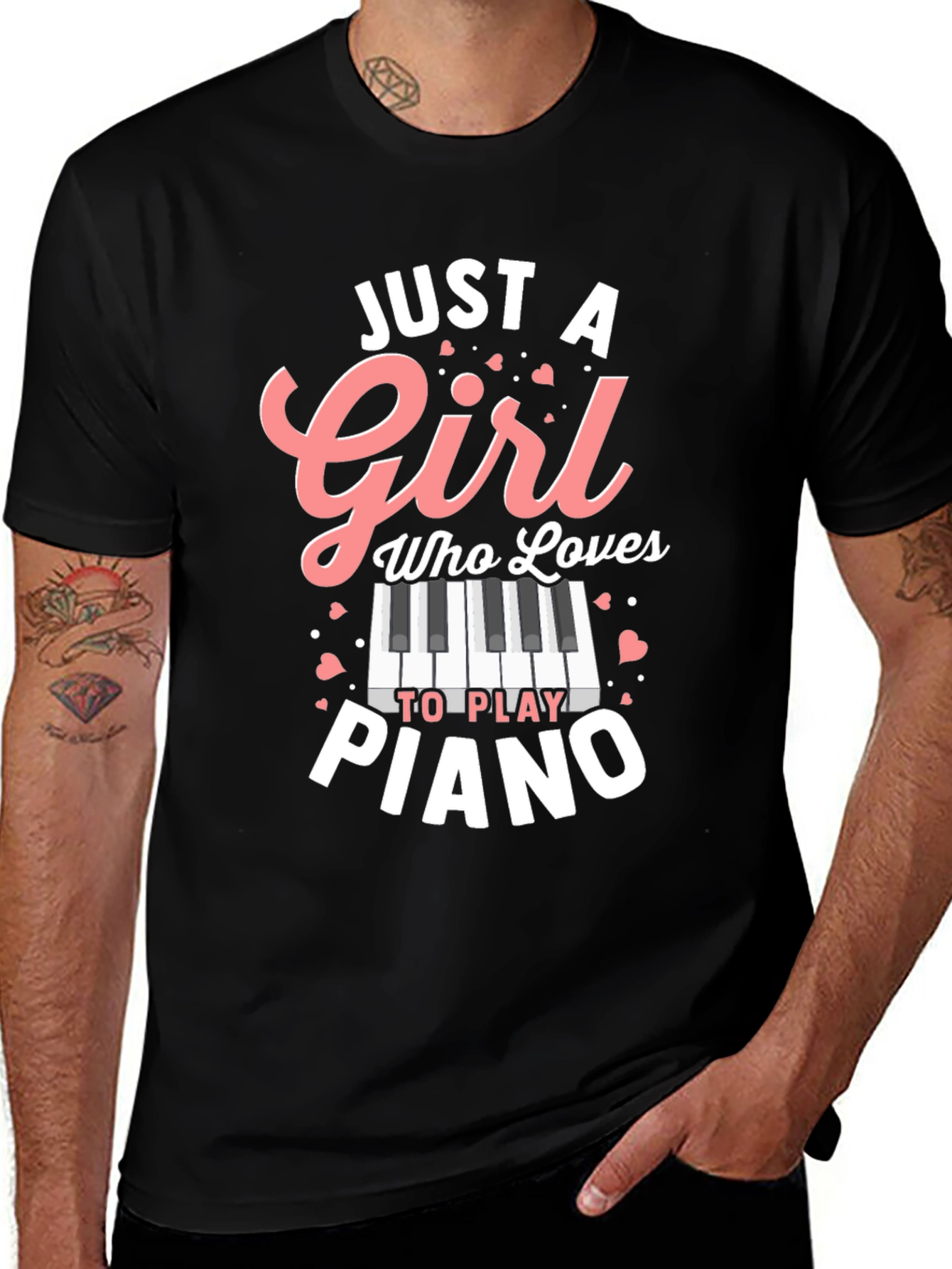Variant 15 of Just A Girl Who Loves To Play Piano T-Shirt