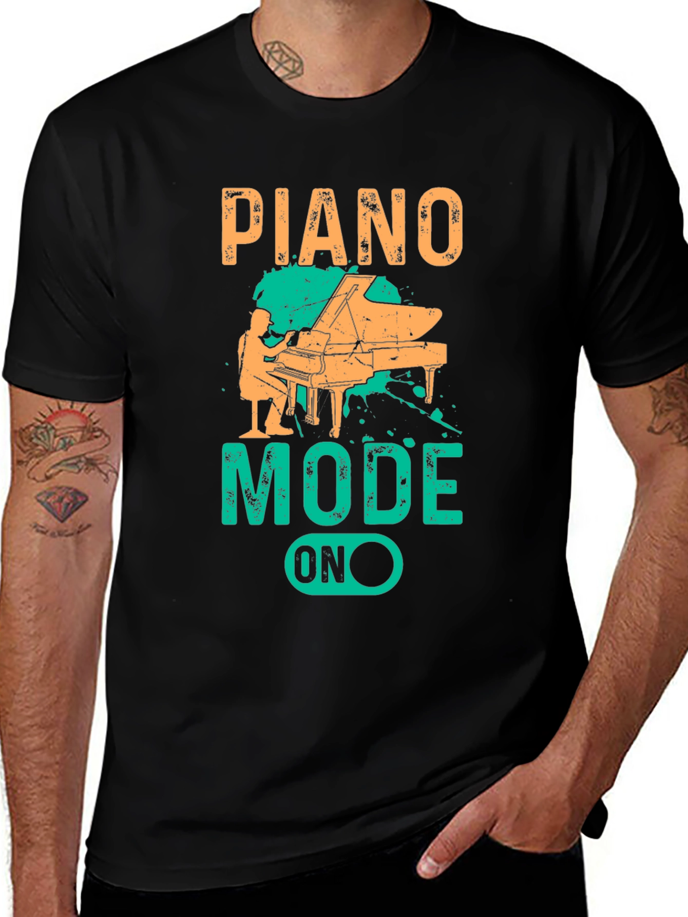 Variant 25 of Piano Mode On Graphic T-Shirt
