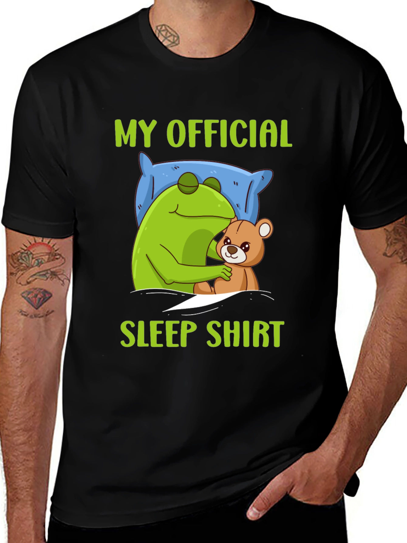 Variant 27 of My Official Sleep Shirt - Frog & Teddy Bear