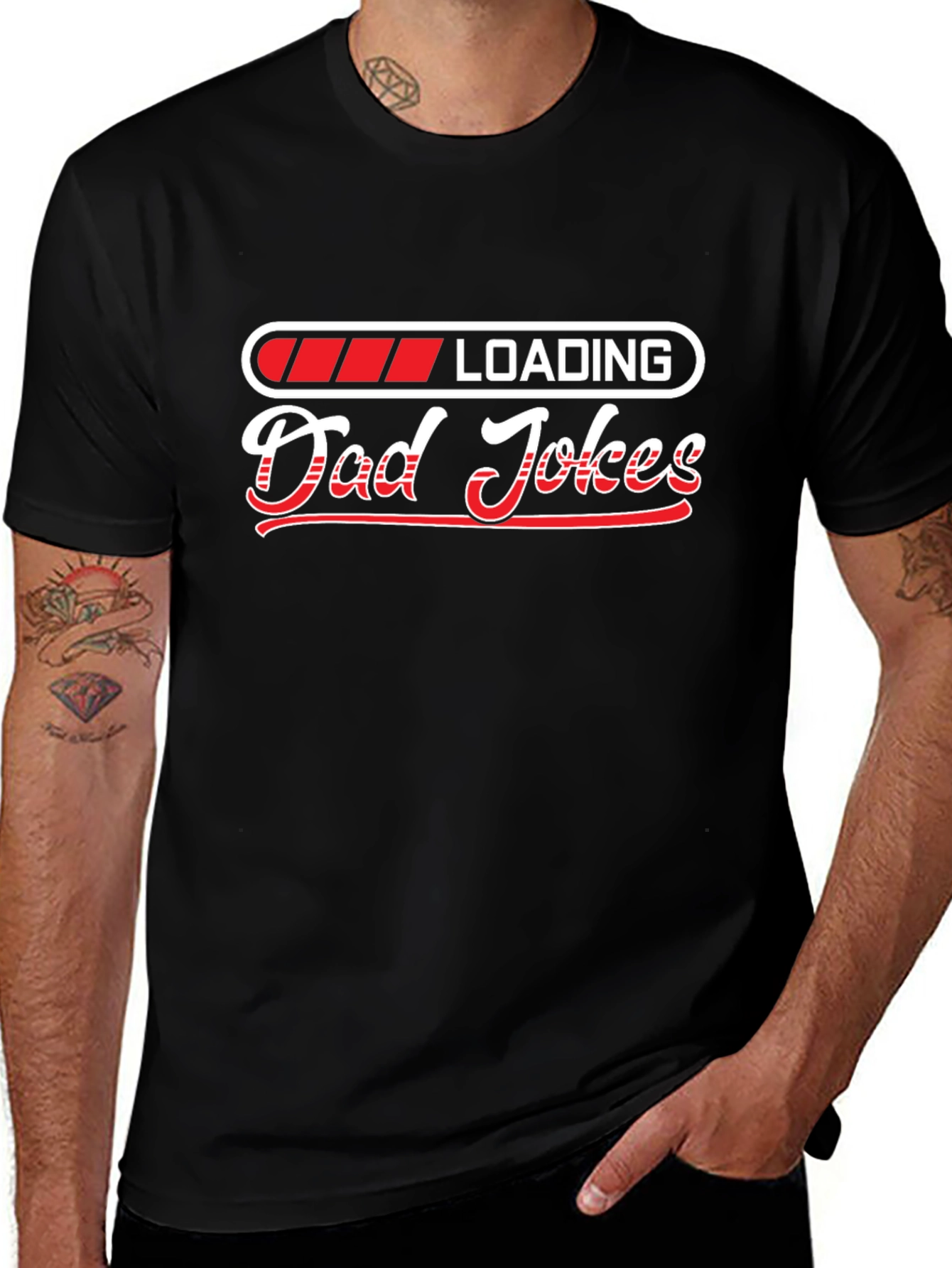 Variant 12 of Dad Jokes Loading T-Shirt - Funny Father's Day Tee