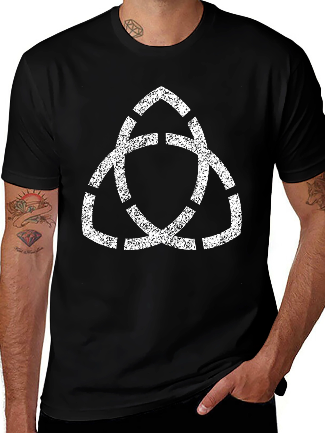 Celtic Knot Graphic Tee - Black