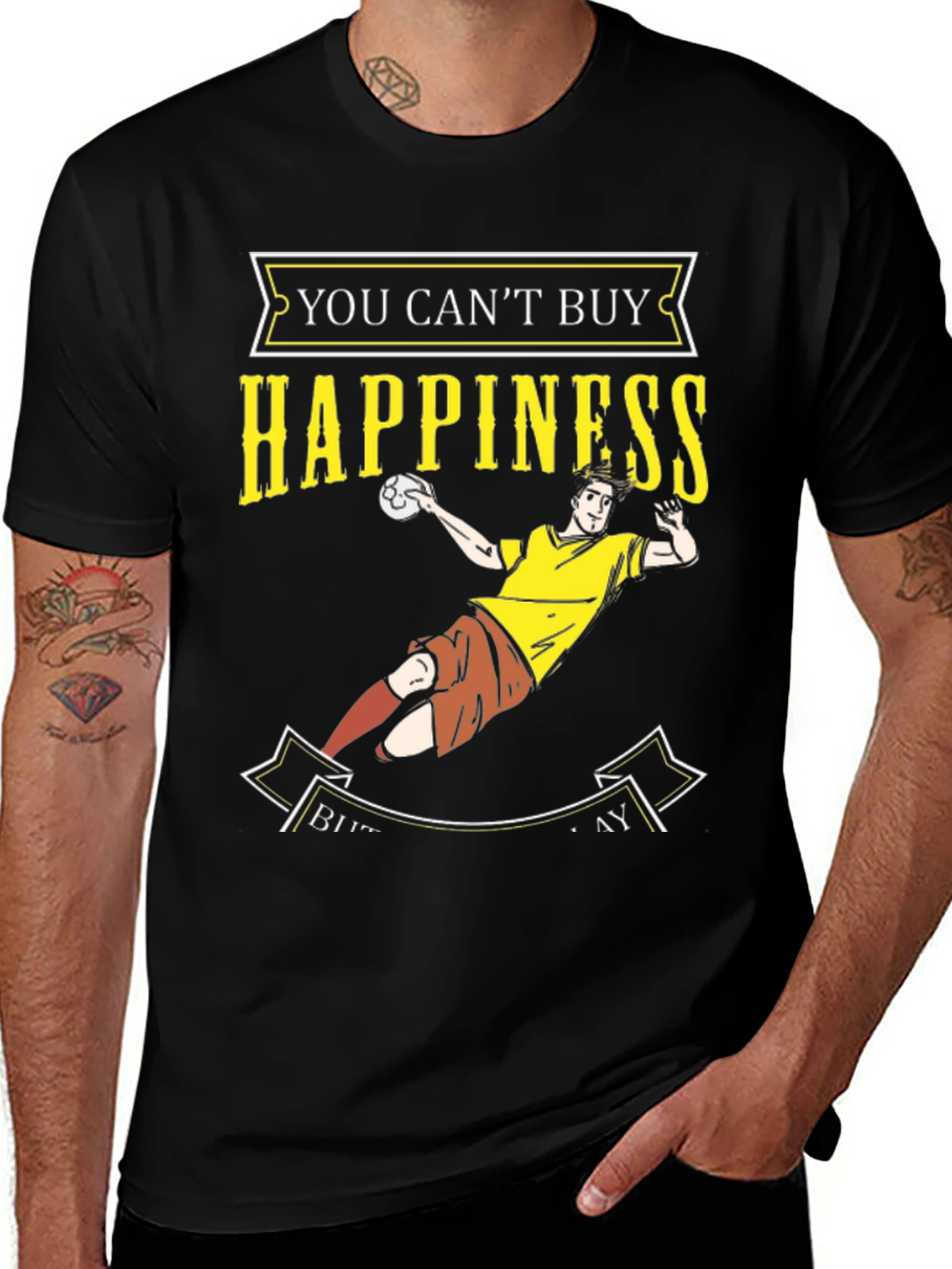 Variant 5 of Happiness Handball T-Shirt - Can't Buy it, Play it!