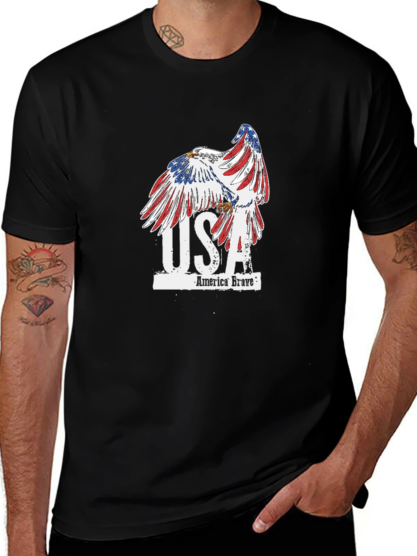 Patriotic Eagle USA Graphic Tee