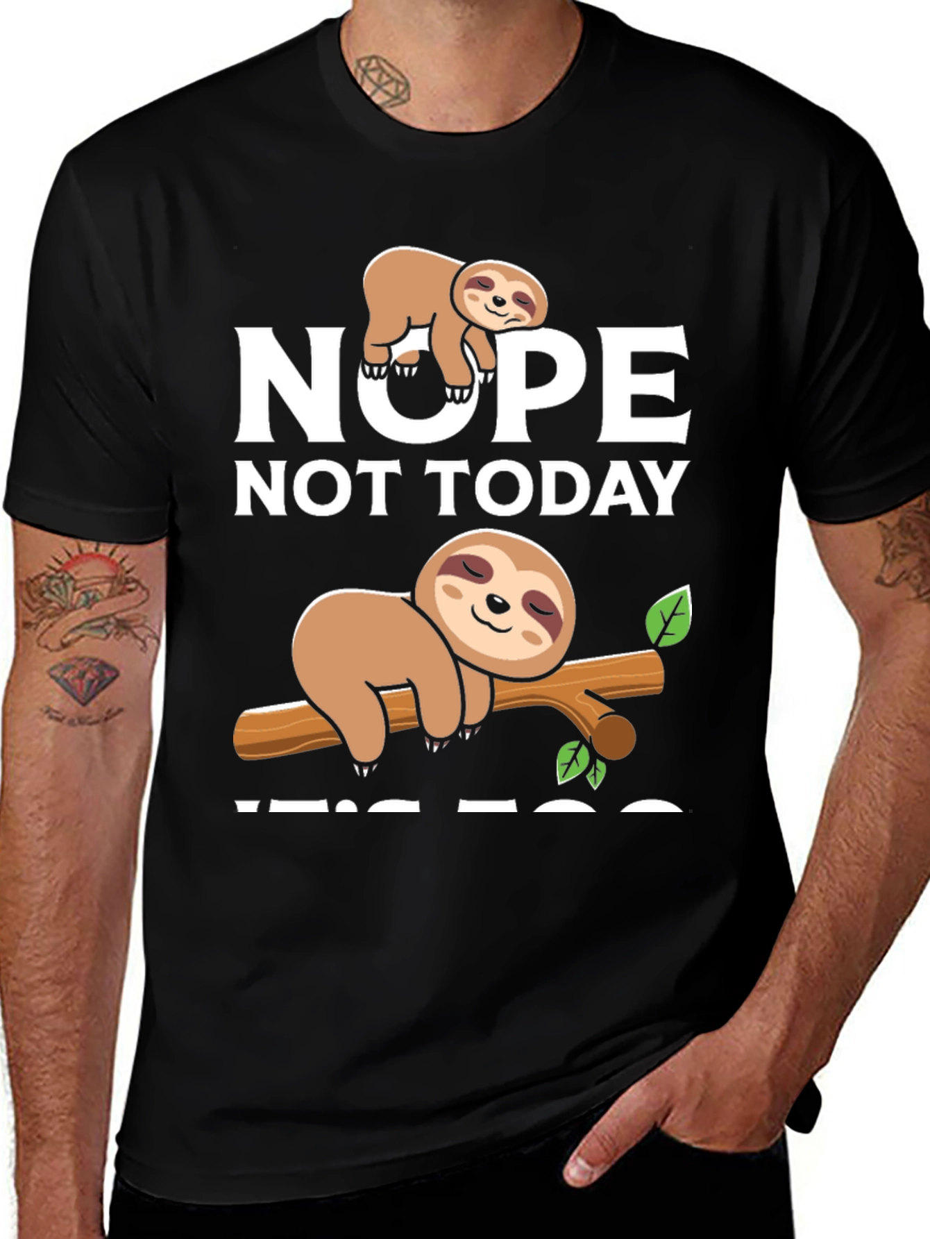 Variant 17 of Nope Not Today Sloth Graphic Tee - Comfort & Style