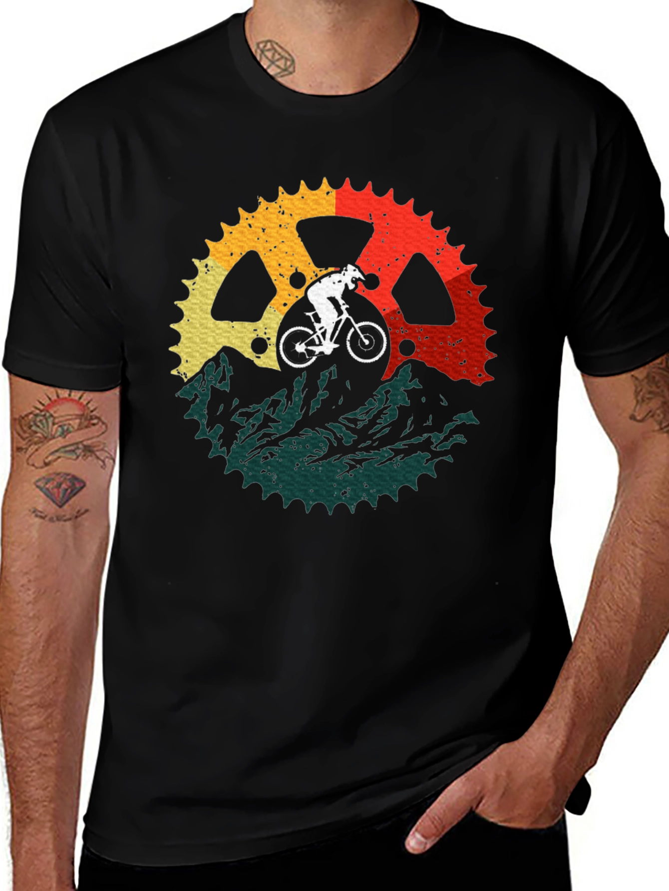 Variant 23 of Mountain Bike Graphic Tee - Retro Style