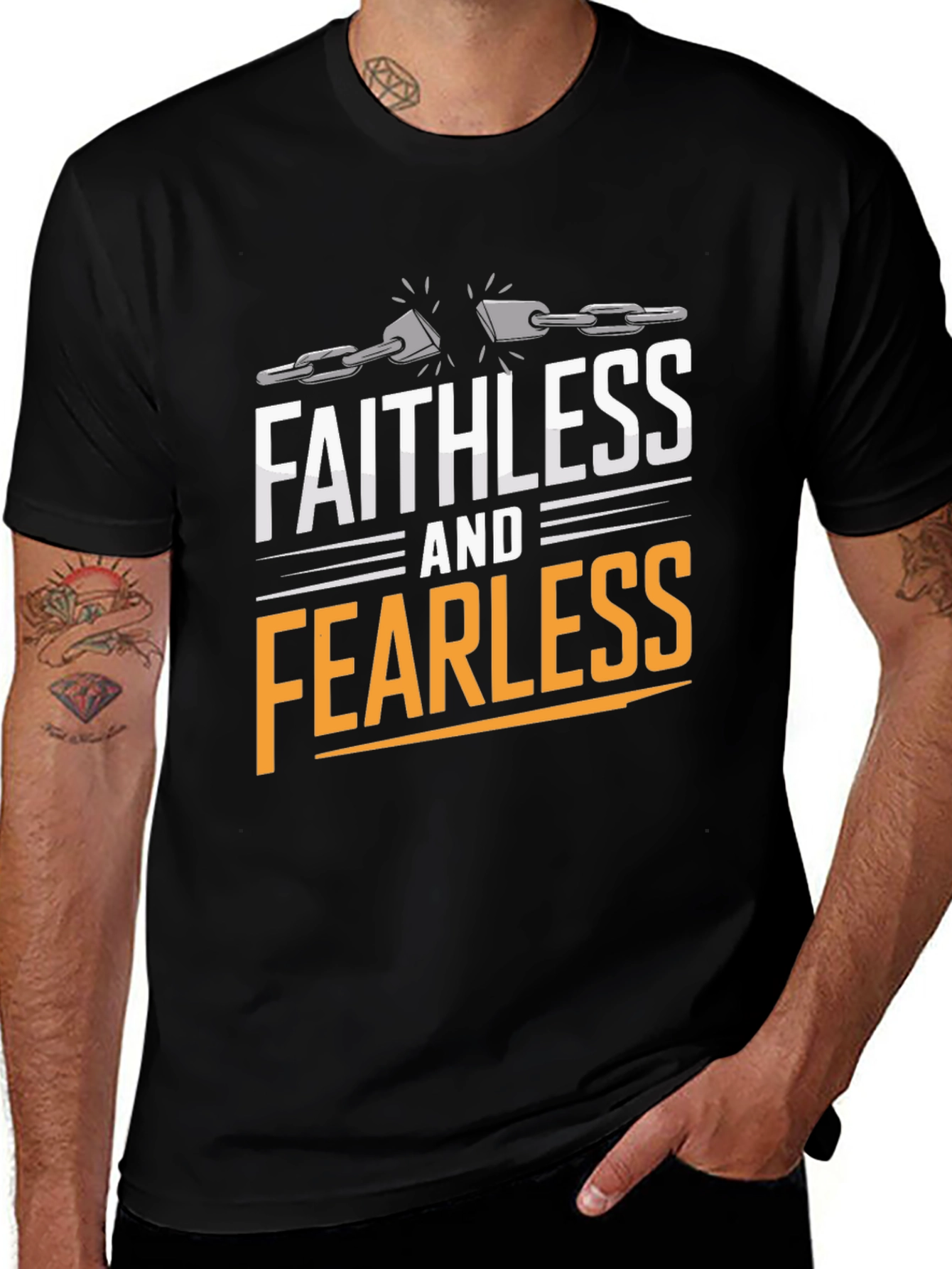 Variant 8 of Faithless and Fearless Graphic T-Shirt