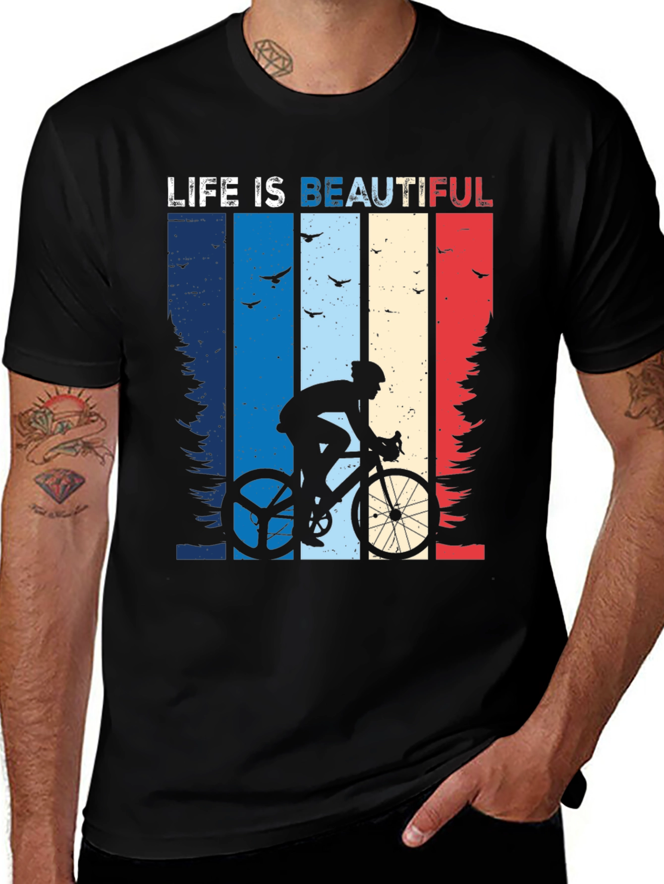 Life is Beautiful Bicycling T-Shirt - Comfort Fit