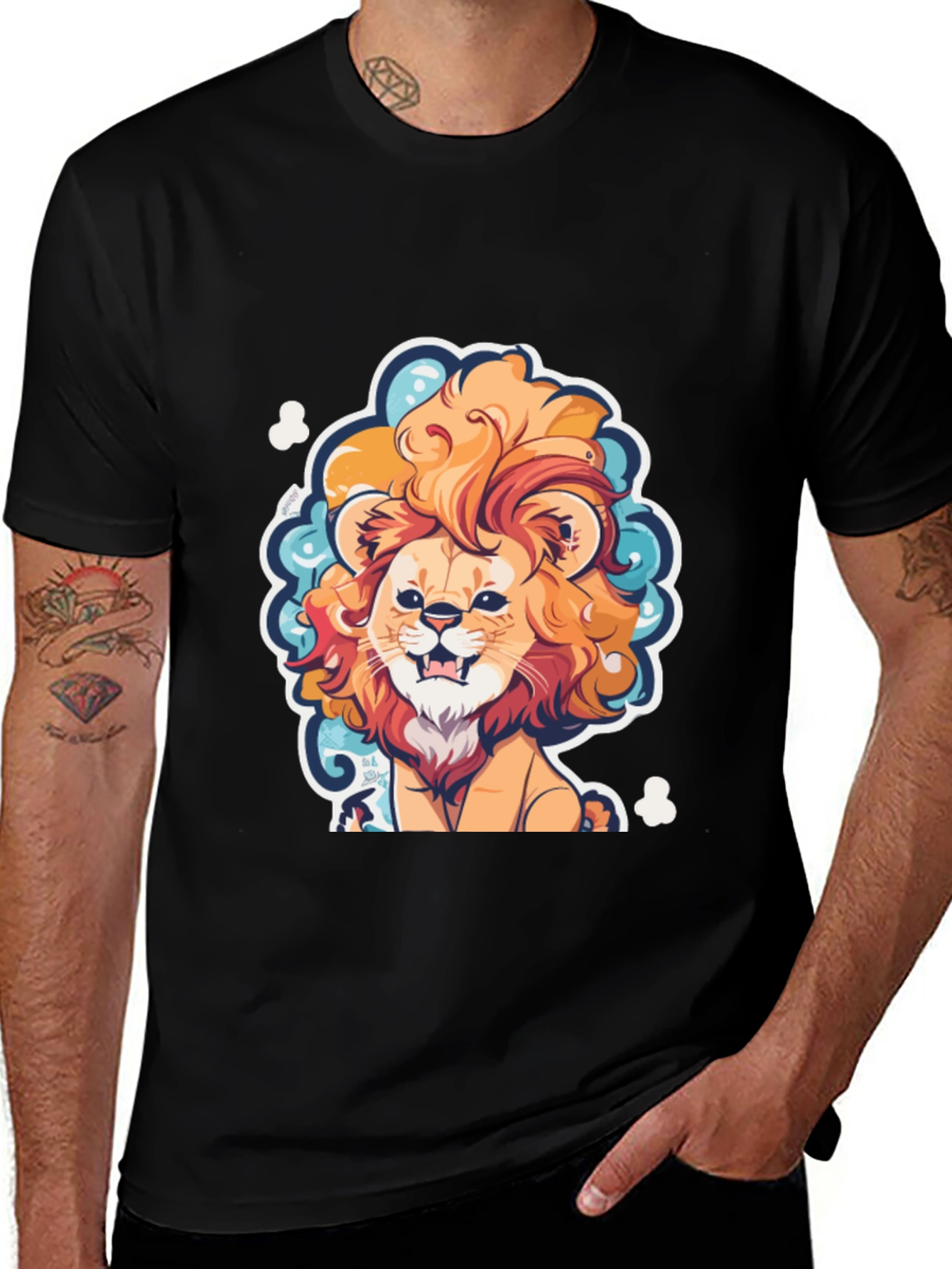Variant 16 of Lion Cartoon Graphic T-Shirt