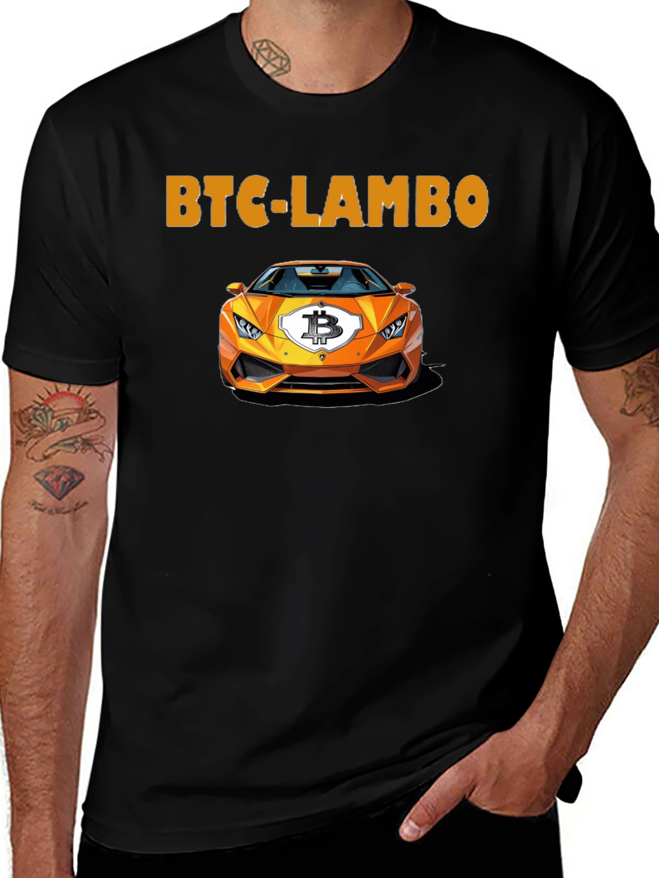 BTC Lambo T-Shirt - Crypto Enthusiast Apparel