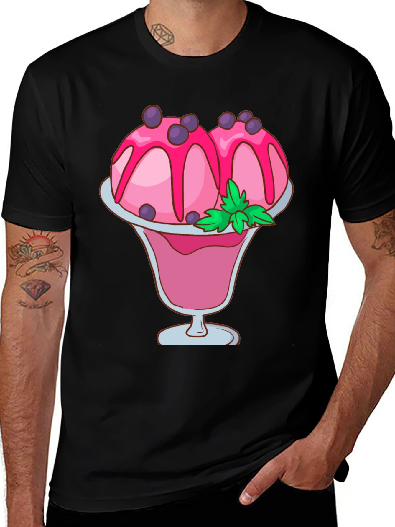 Ice Cream Sundae Graphic Tee - Sweet Treat Shirt