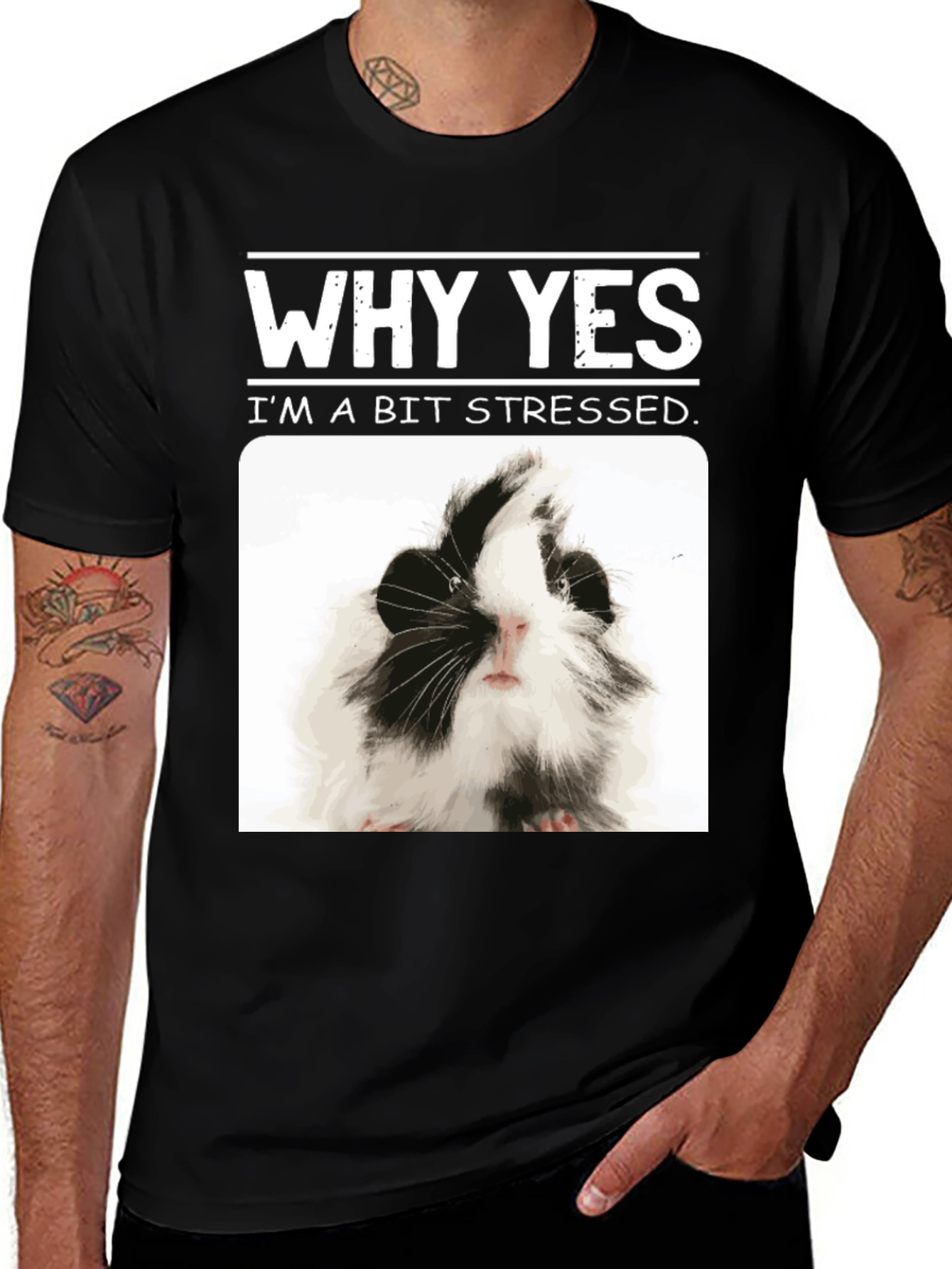 Variant 23 of Why Yes I'm A Bit Stressed Guinea Pig T-Shirt