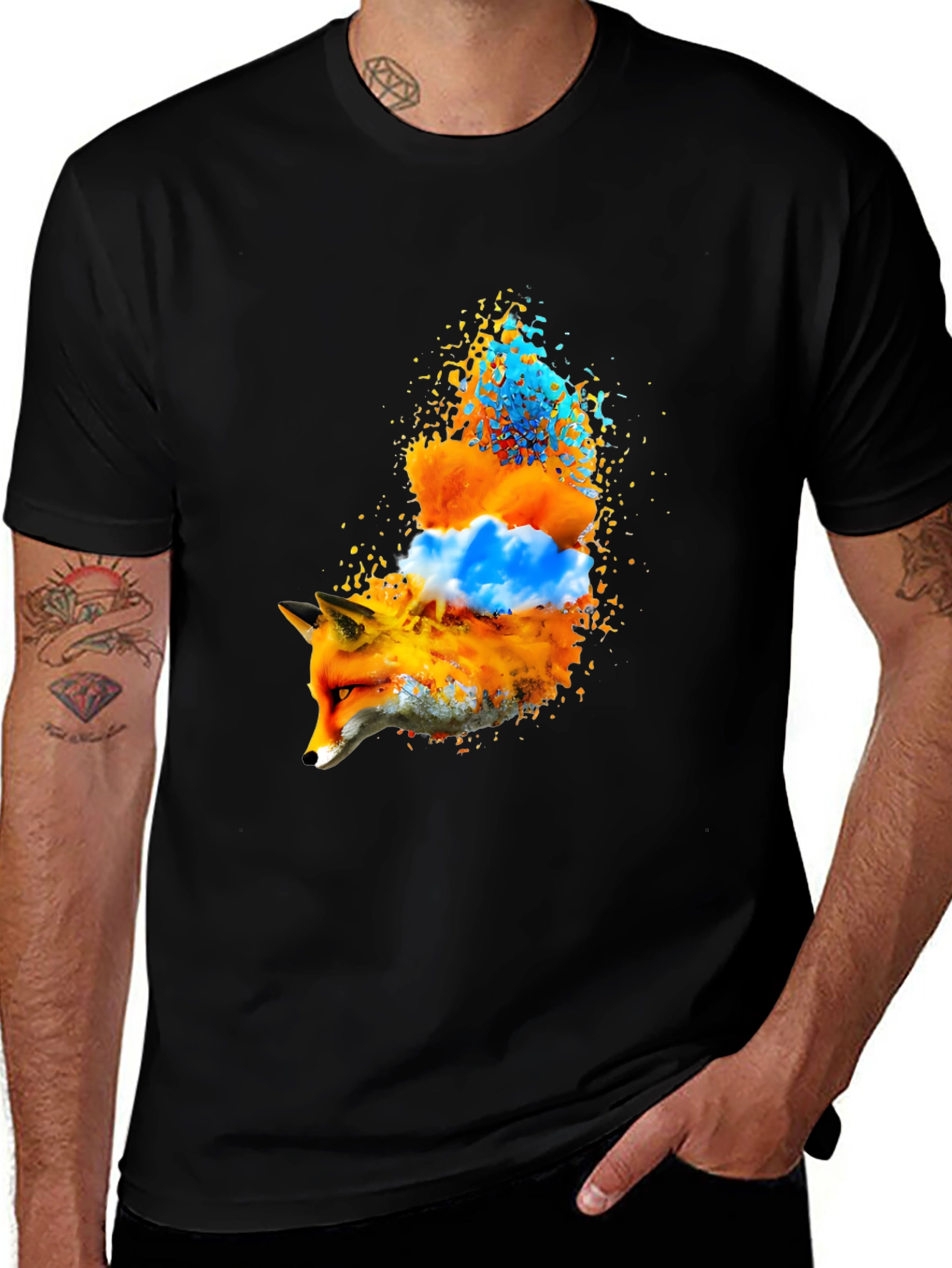 Variant 7 of Fox Art Graphic T-Shirt - Unique Animal Design