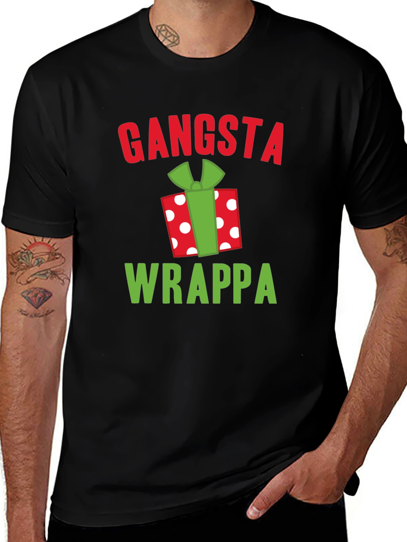 Variant 26 of Gangsta Wrappa Christmas T-Shirt