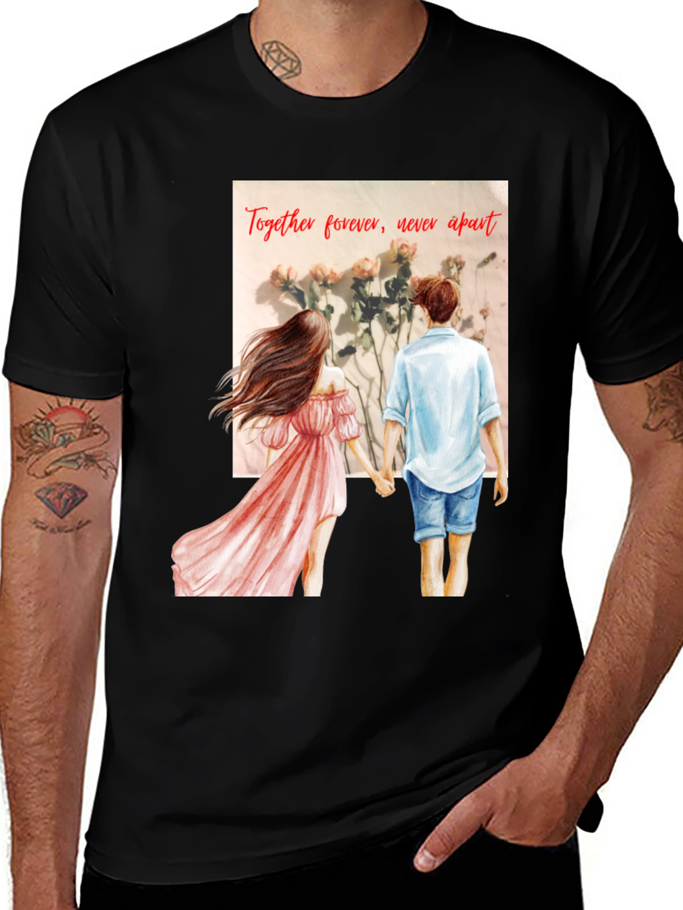 Variant 26 of Romantic Couple Tee: Together Forever