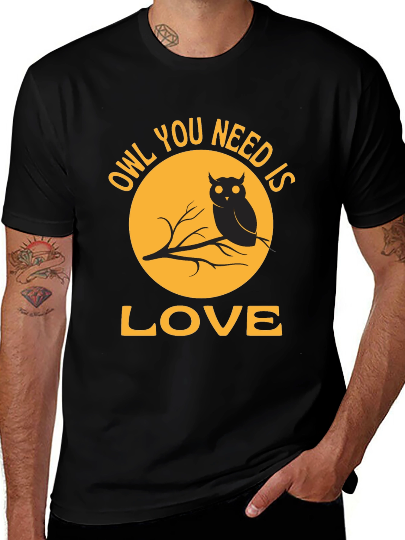 Variant 21 of Owl You Need Is Love T-Shirt - Black