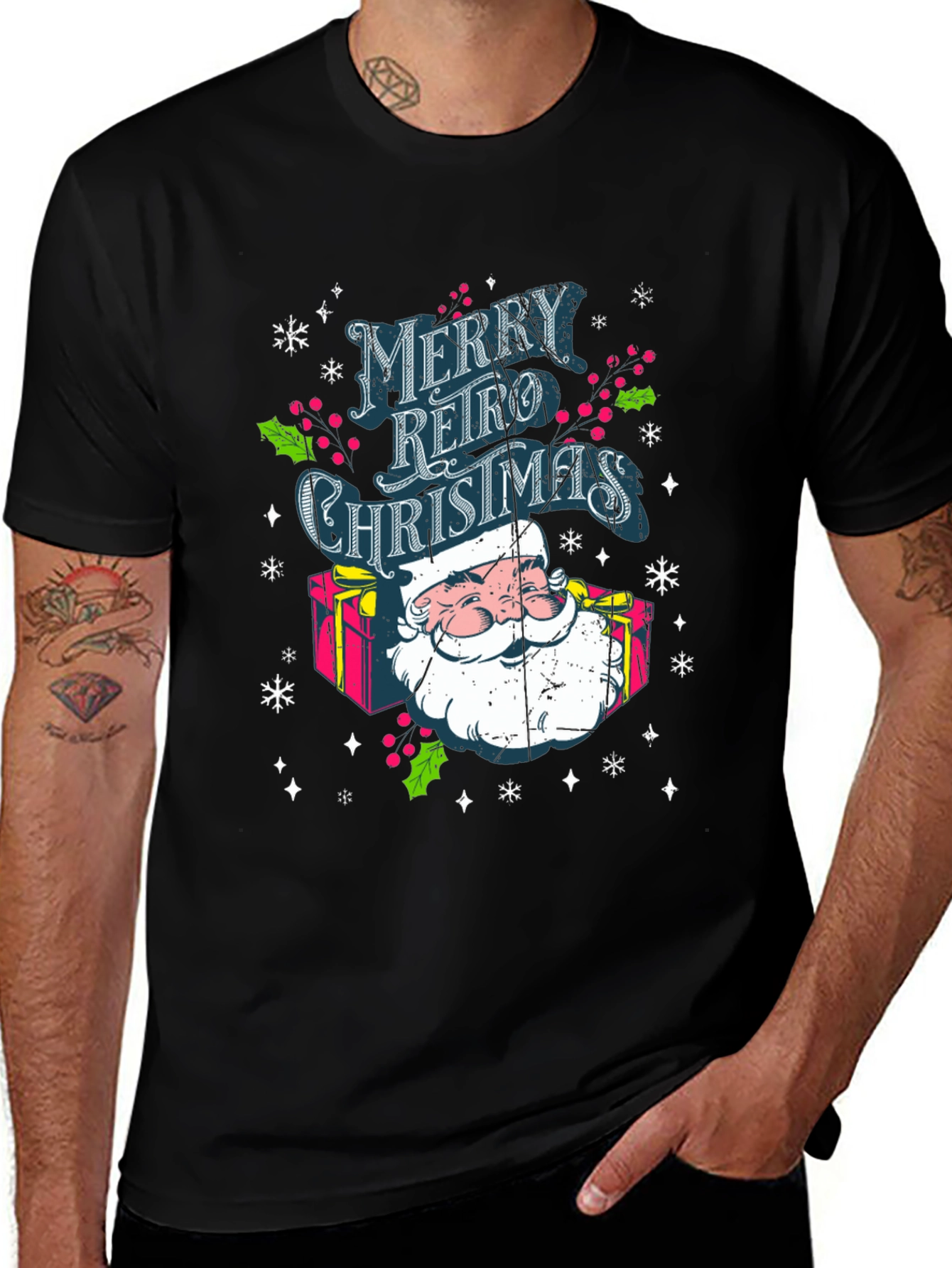 Variant 13 of Retro Christmas Santa Graphic Tee