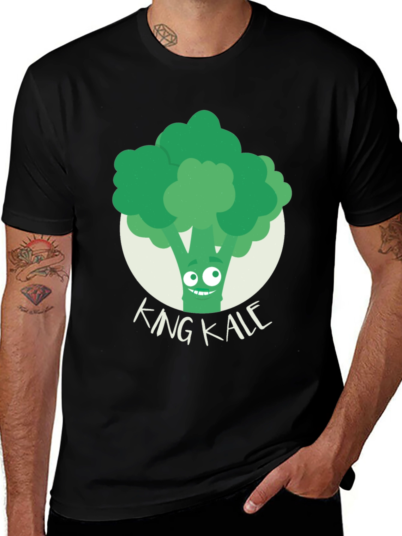 King Kale Graphic T-Shirt - Funny Vegan Tee