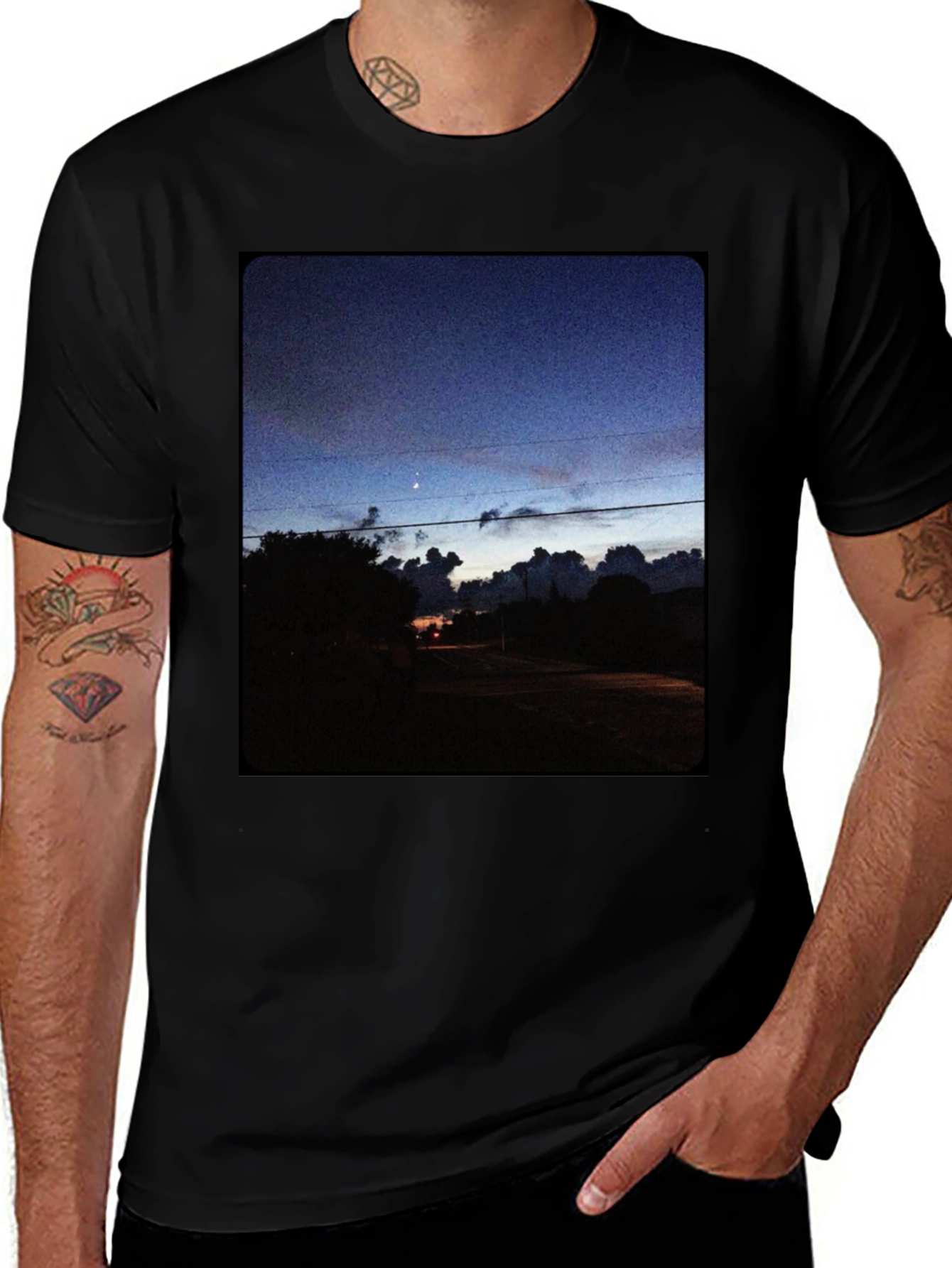 Variant 23 of Night Sky Landscape Graphic Tee