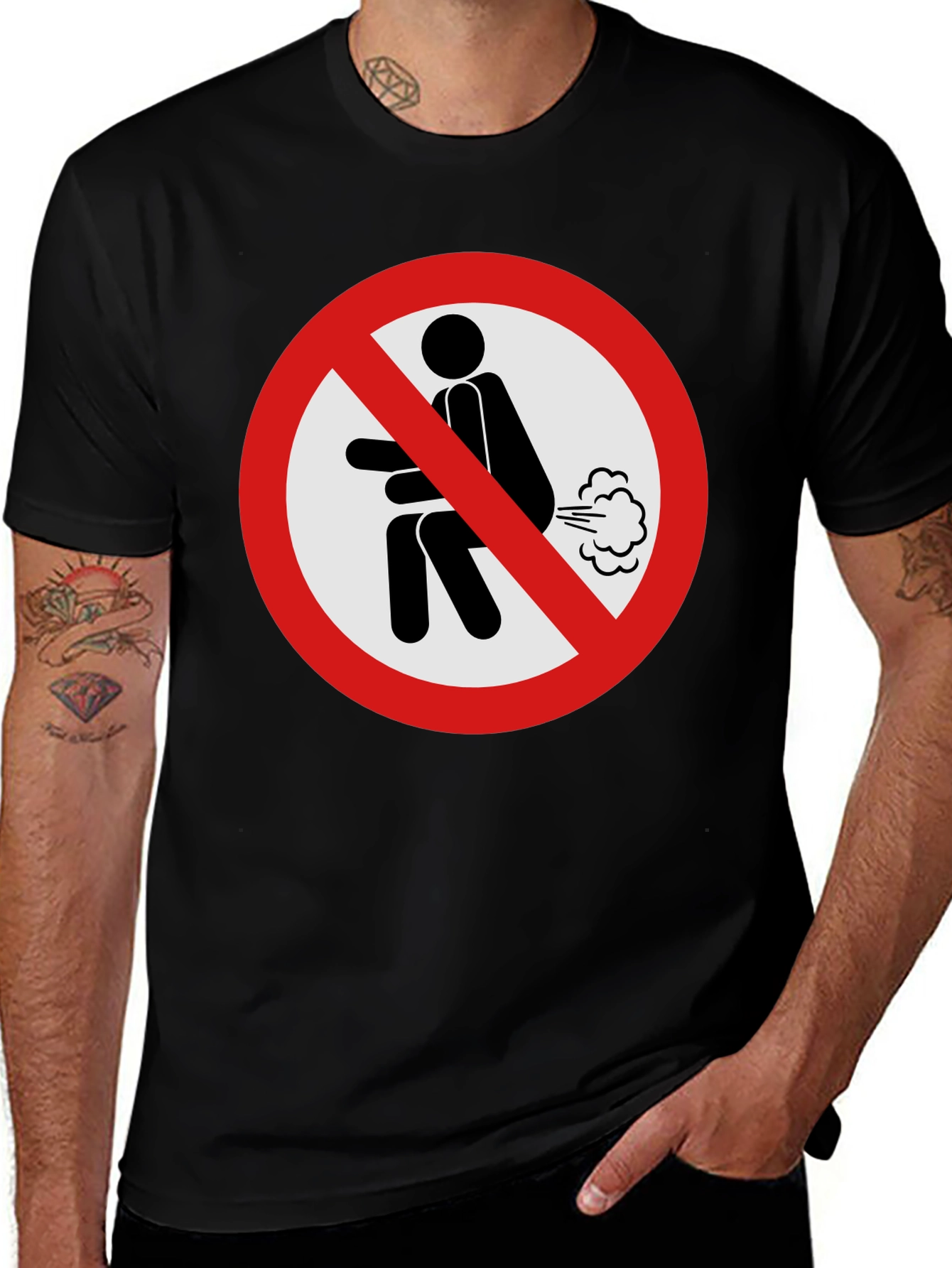 Variant 5 of Funny No Farting Symbol T-Shirt
