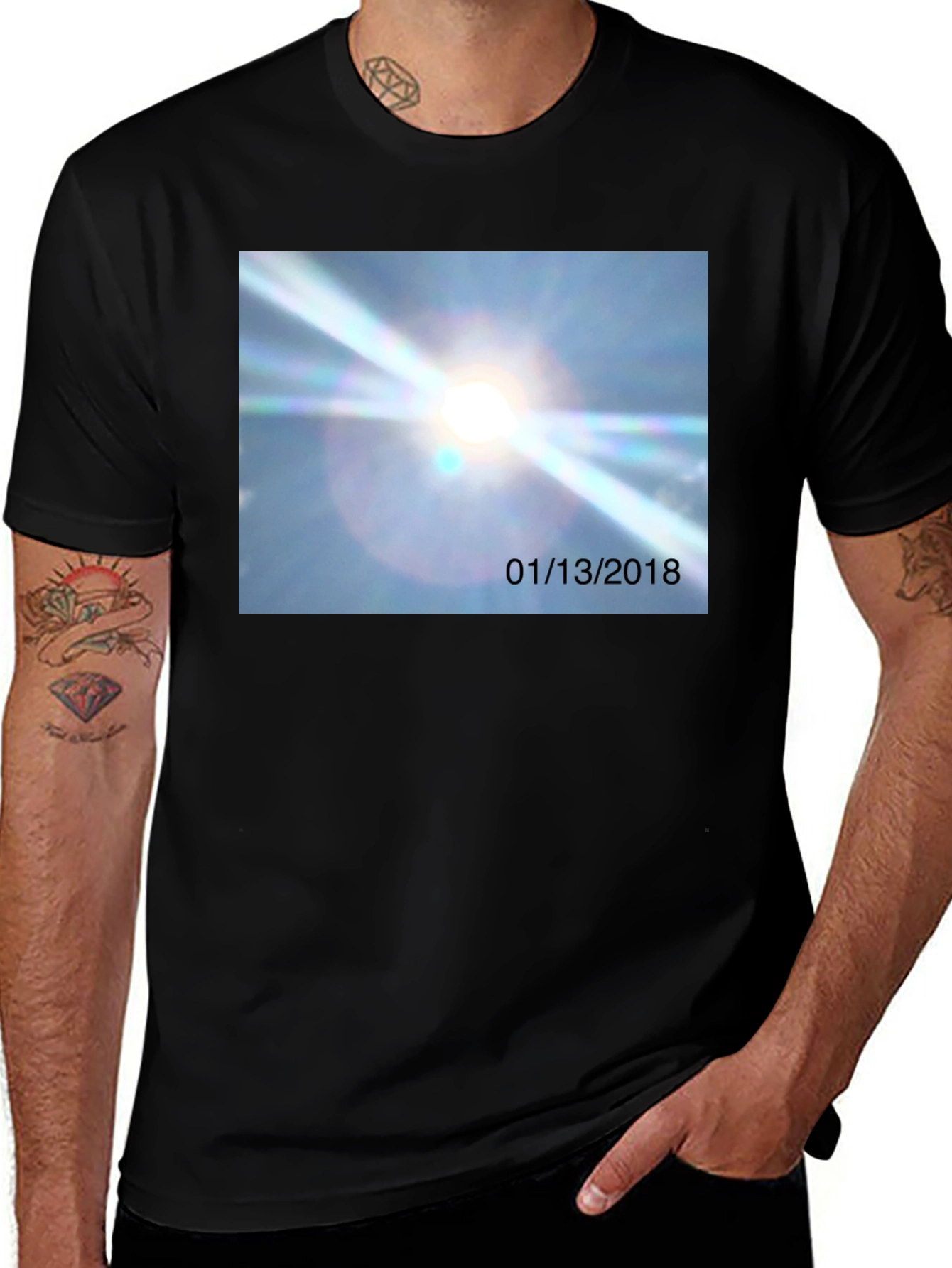 Variant 15 of Unique Graphic Tee - January 13th 2018 Sun Flare