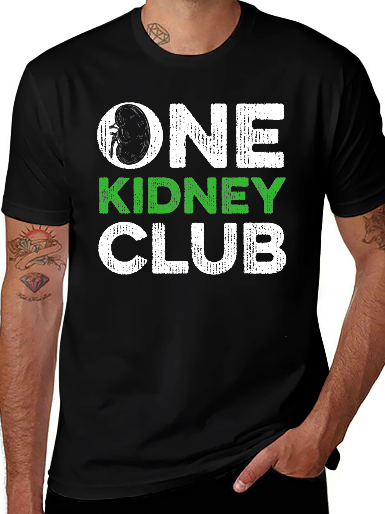 Variant 2 of One Kidney Club Black T-Shirt
