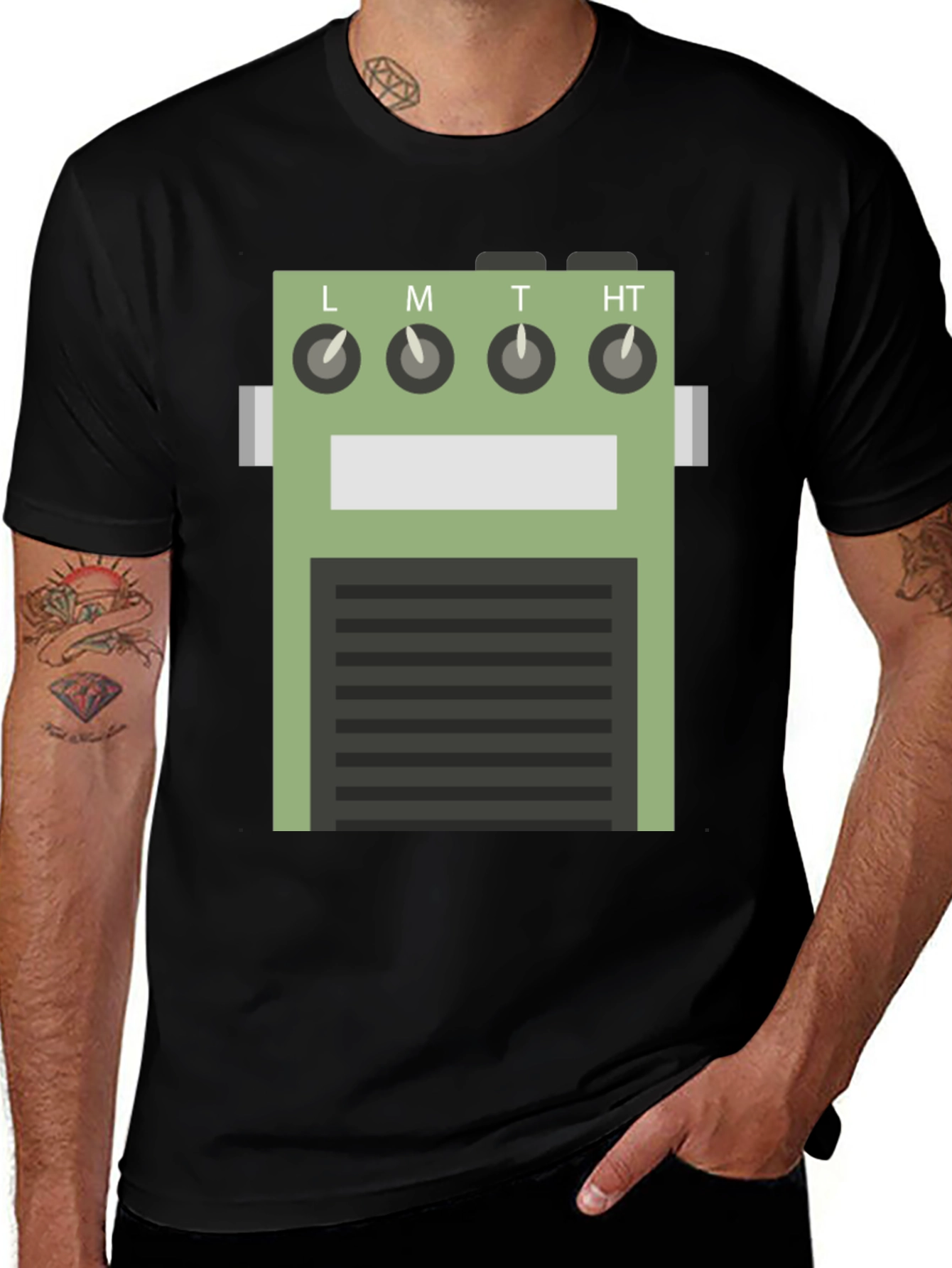 Variant 27 of Guitar Pedal T-Shirt - Black Graphic Tee