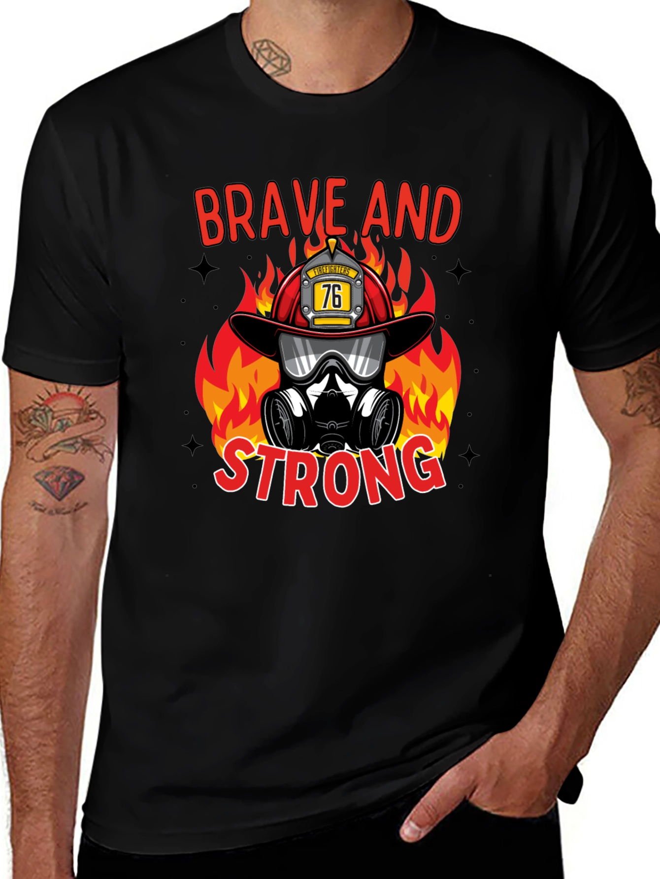 Variant 13 of Brave Firefighter Graphic T-Shirt