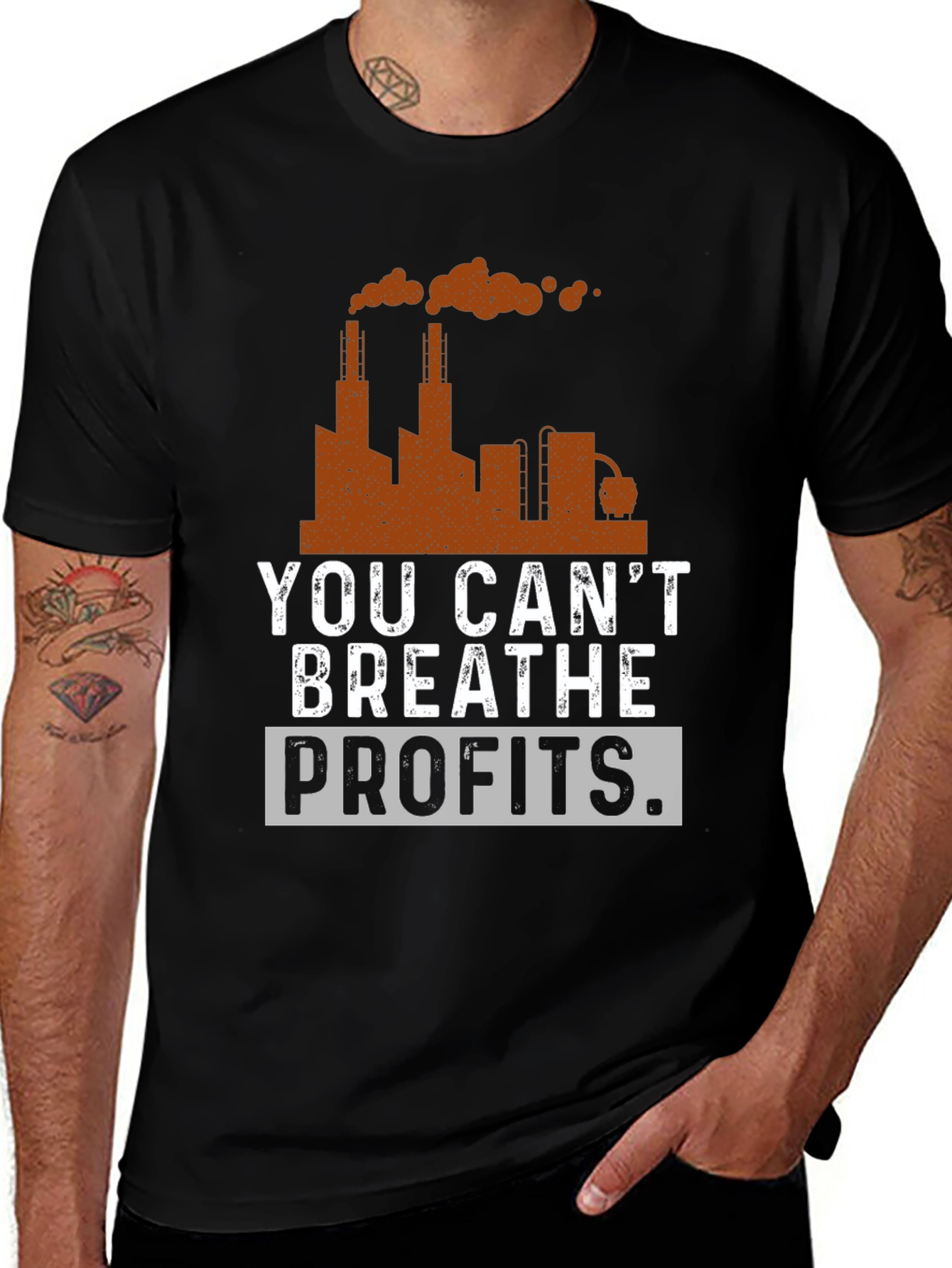 Variant 29 of You Can't Breathe Profits Graphic T-Shirt