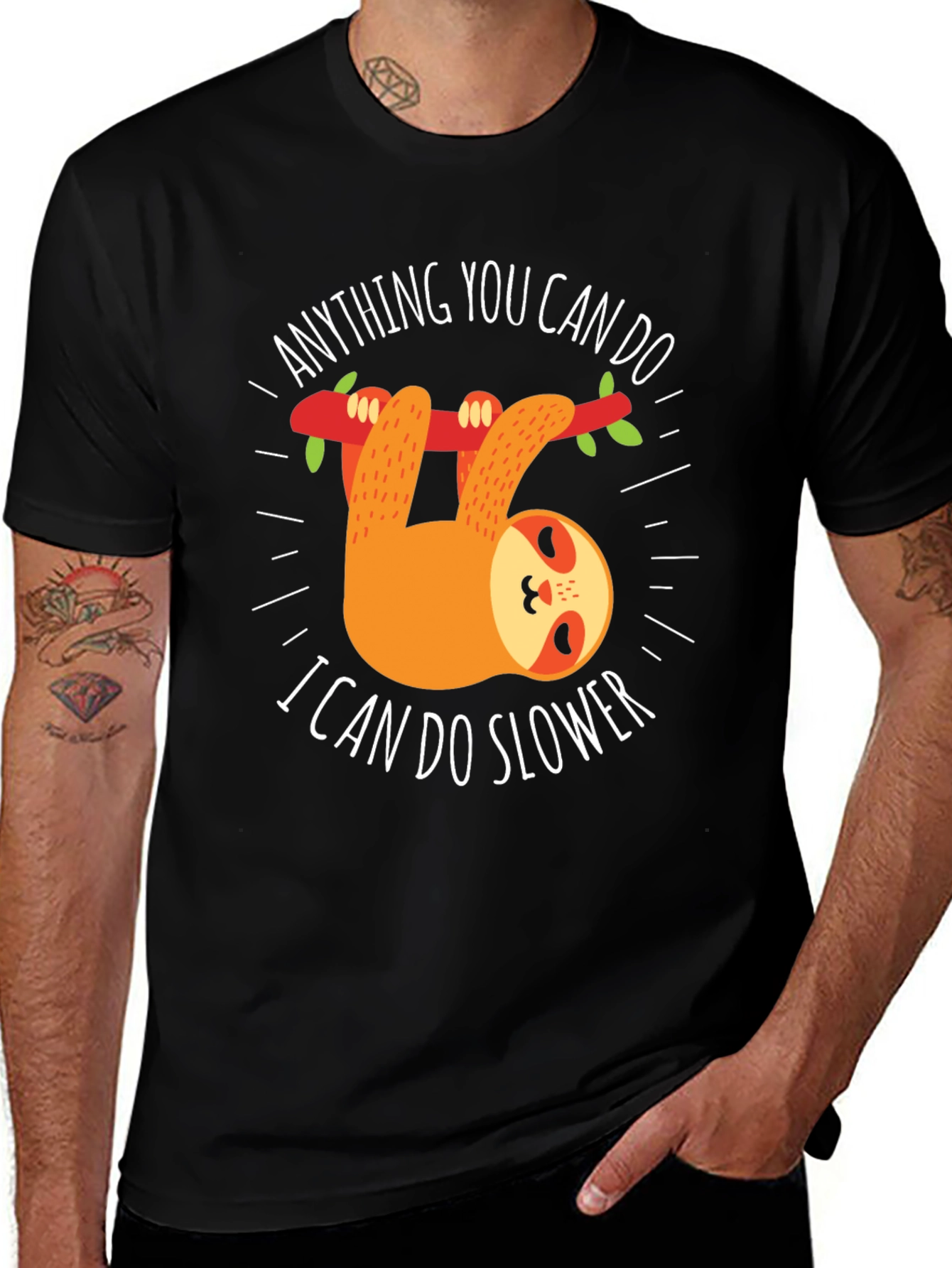 Variant 4 of Funny Sloth T-Shirt - Anything You Can Do Slower