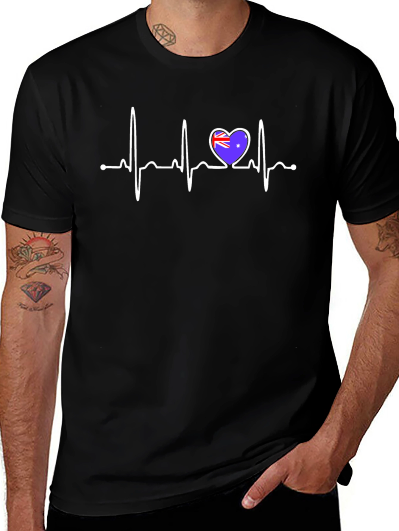 Heartbeat Australia Flag Graphic Tee