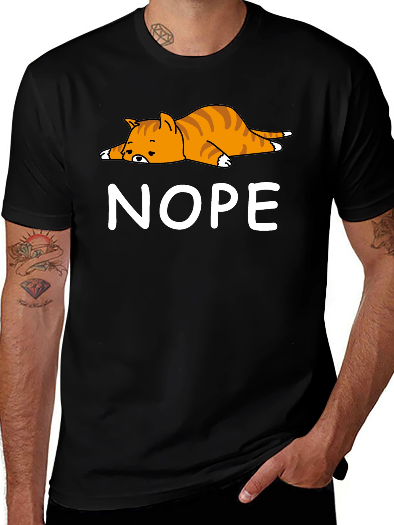 Variant 4 of Nope Cat Graphic T-Shirt