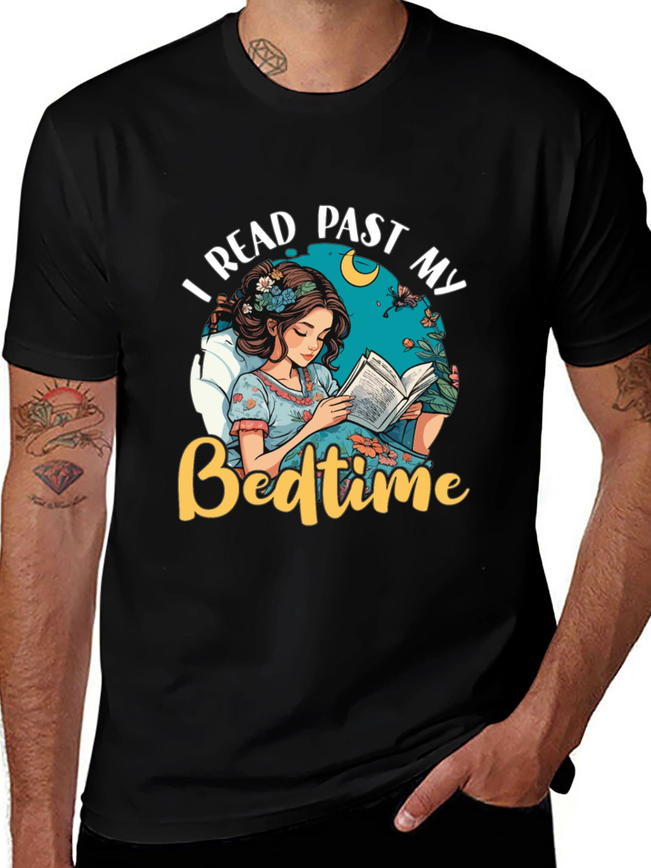 Variant 26 of I Read Past My Bedtime Graphic Tee