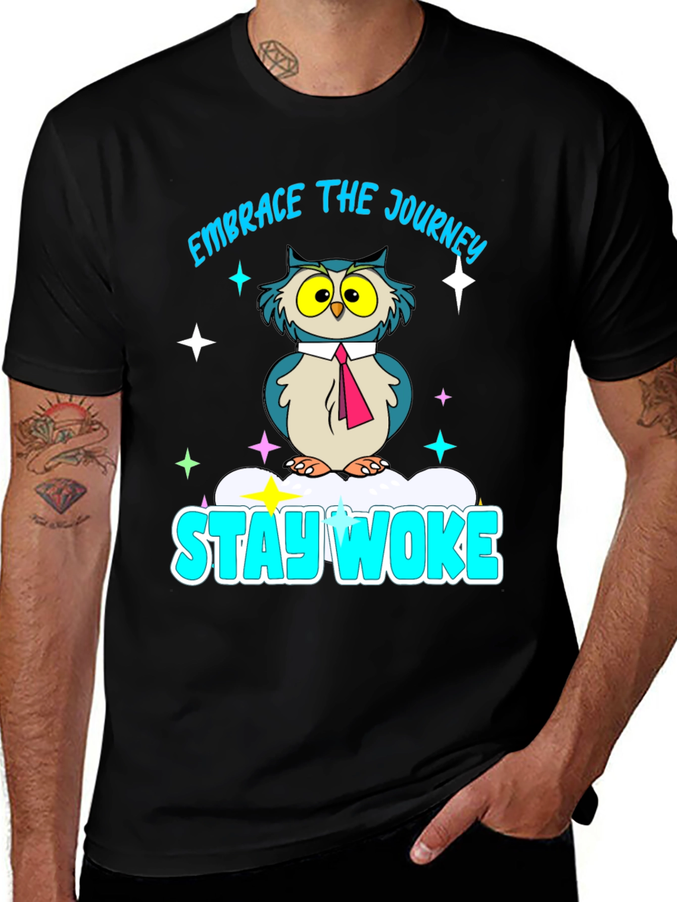 Variant 12 of Stay Woke Owl T-Shirt