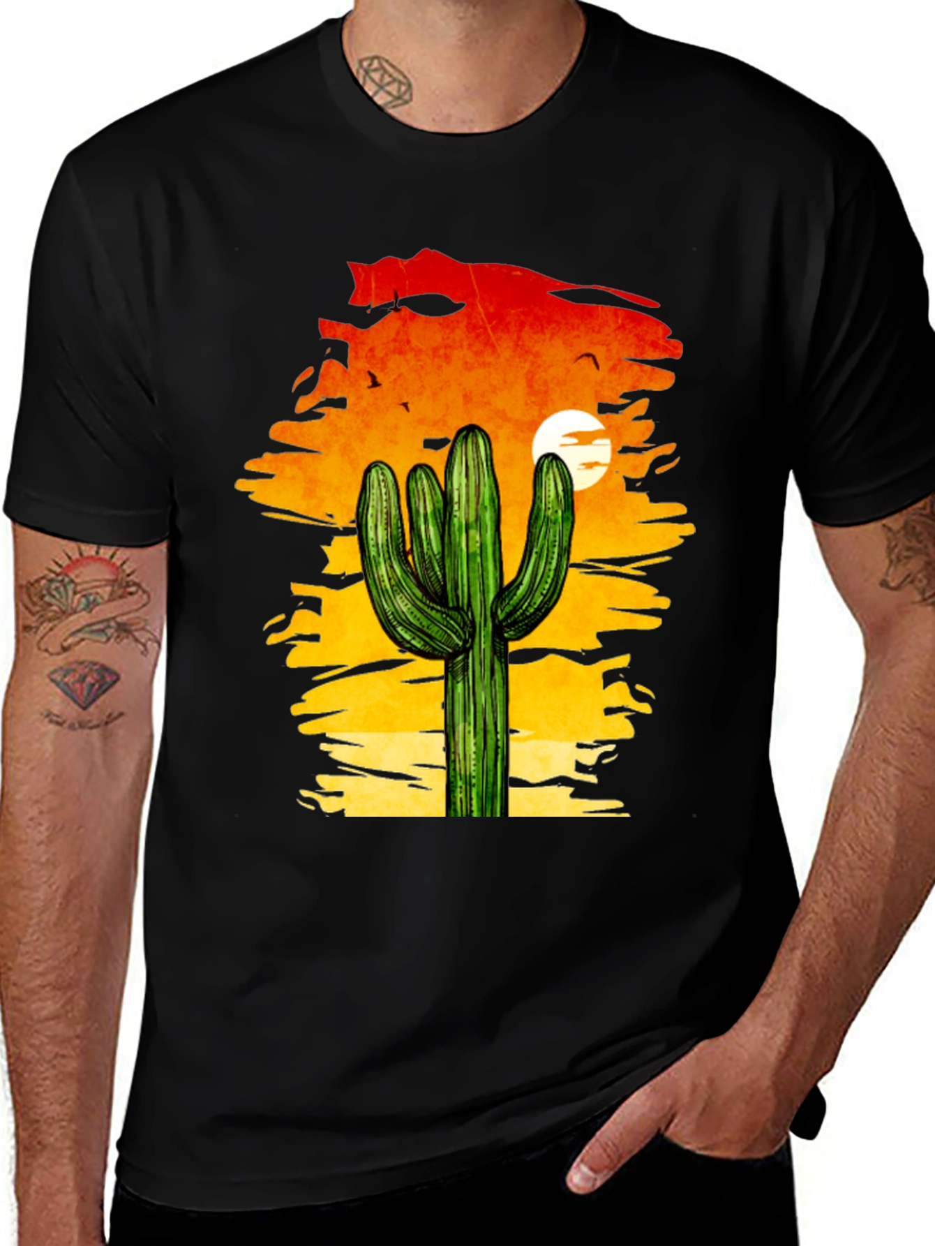 Cactus Sunset Graphic T-Shirt
