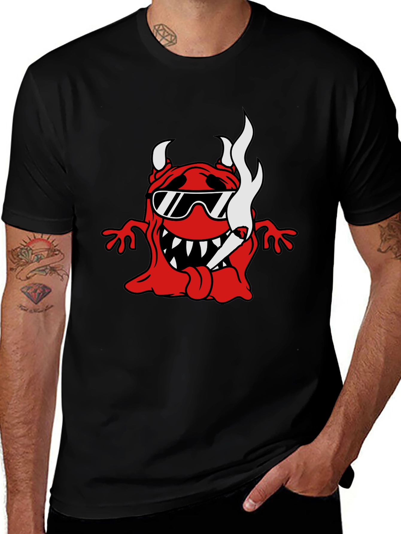 Variant 11 of Cool Devil T-Shirt - Black
