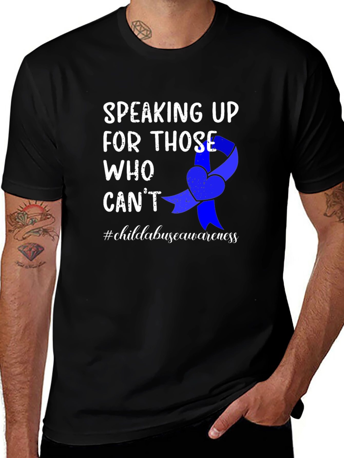 Variant 5 of Child Abuse Awareness Ribbon T-Shirt