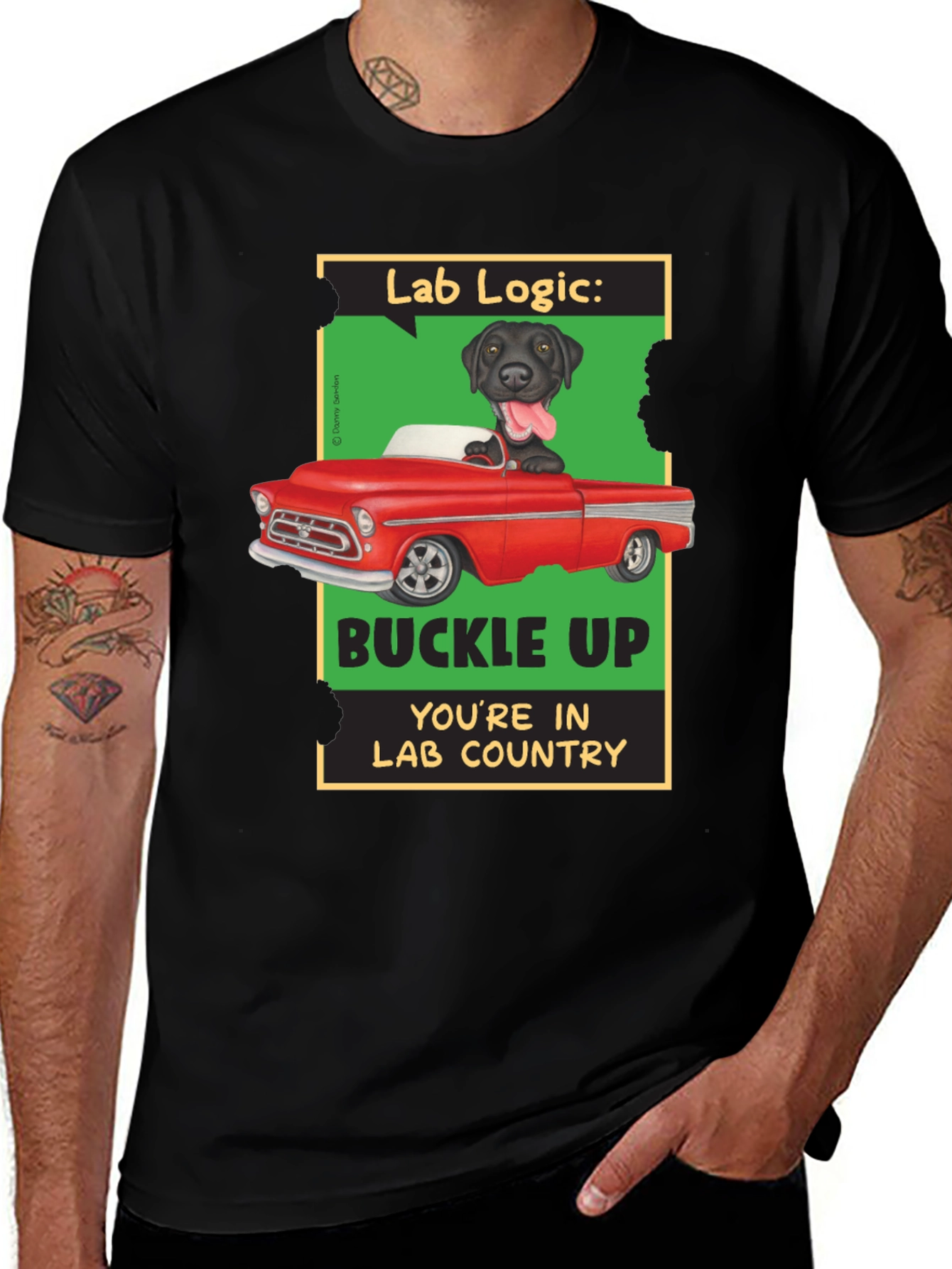 Lab Logic Dog T-Shirt, Buckle Up