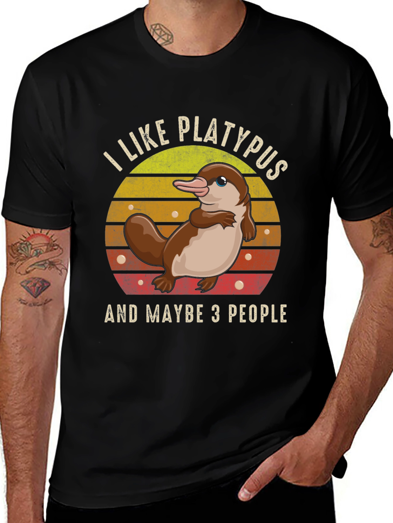 Variant 12 of I Like Platypus & Maybe 3 People - Graphic Tee