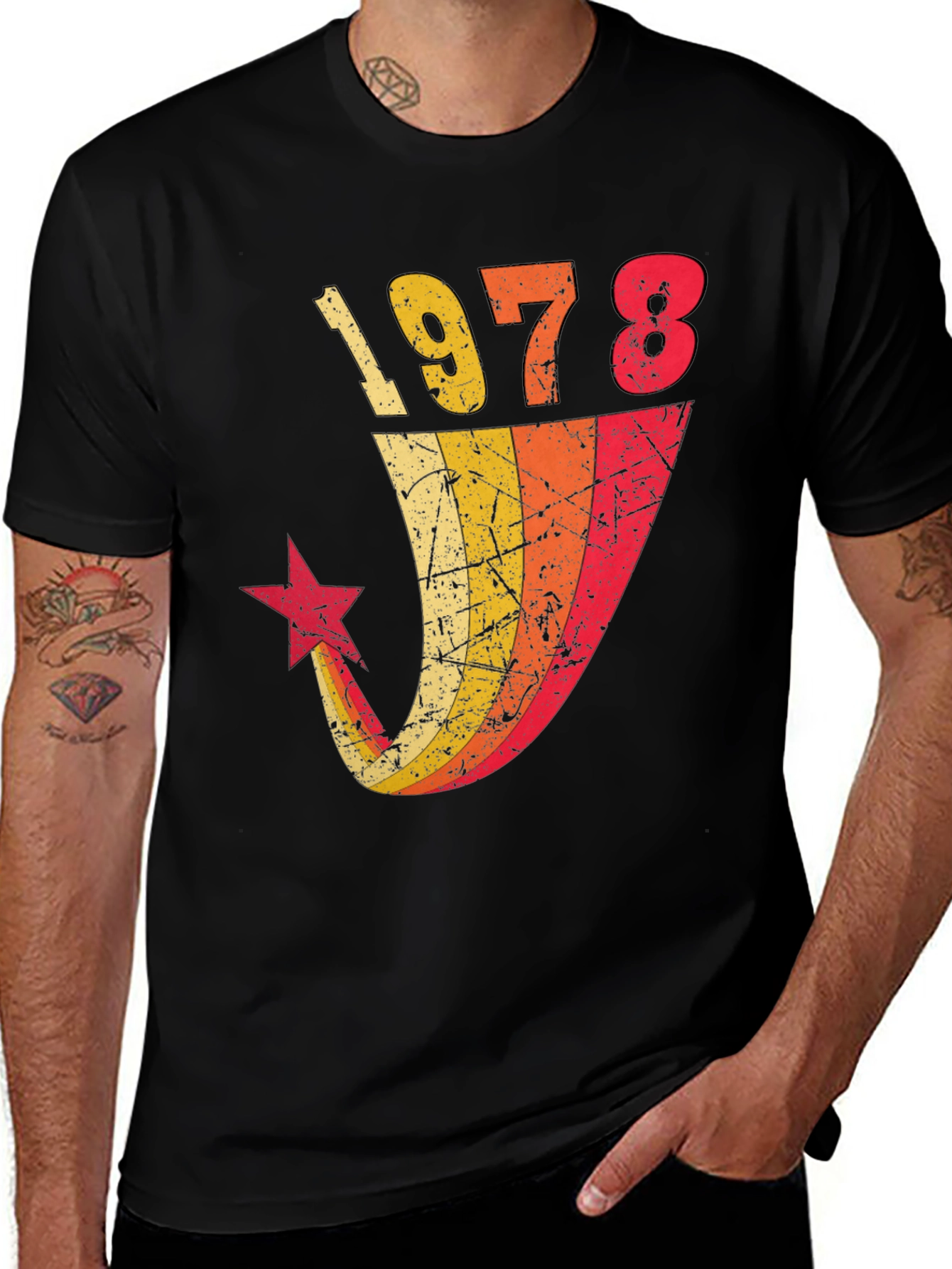 Variant 7 of Retro 1978 Star Graphic Tee - Vintage Style