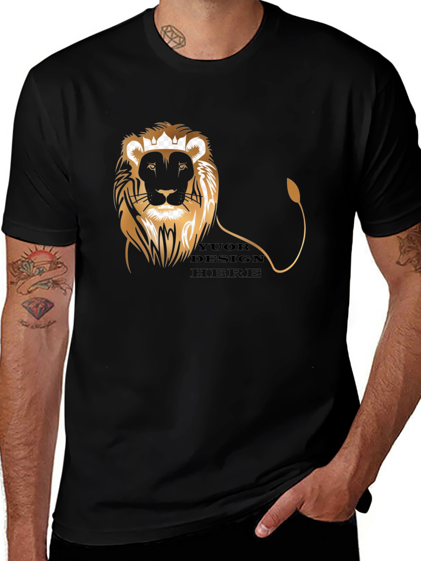 Variant 4 of King Lion Black Graphic Tee