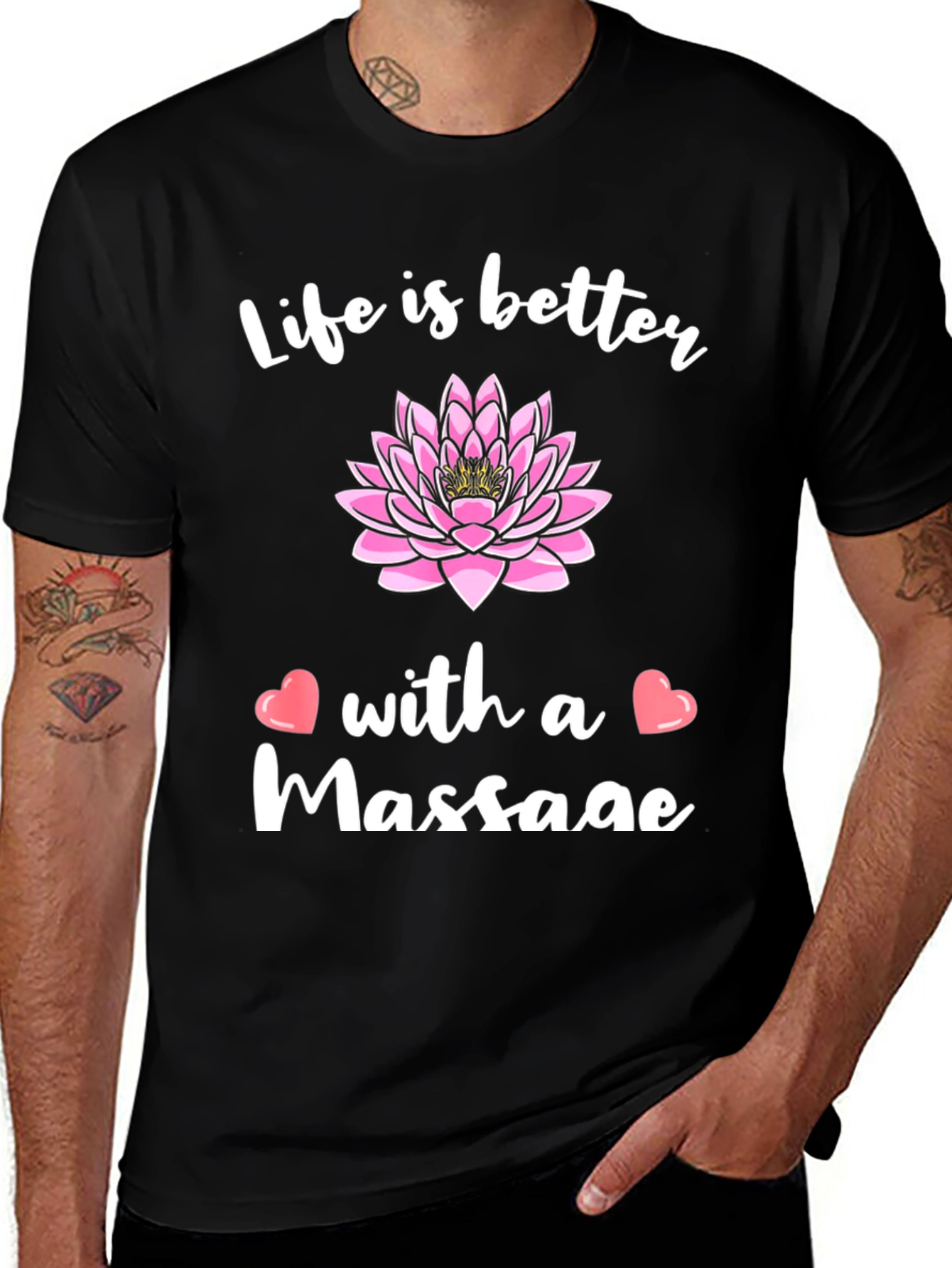 Variant 15 of Life is Better with a Massage Graphic T-Shirt